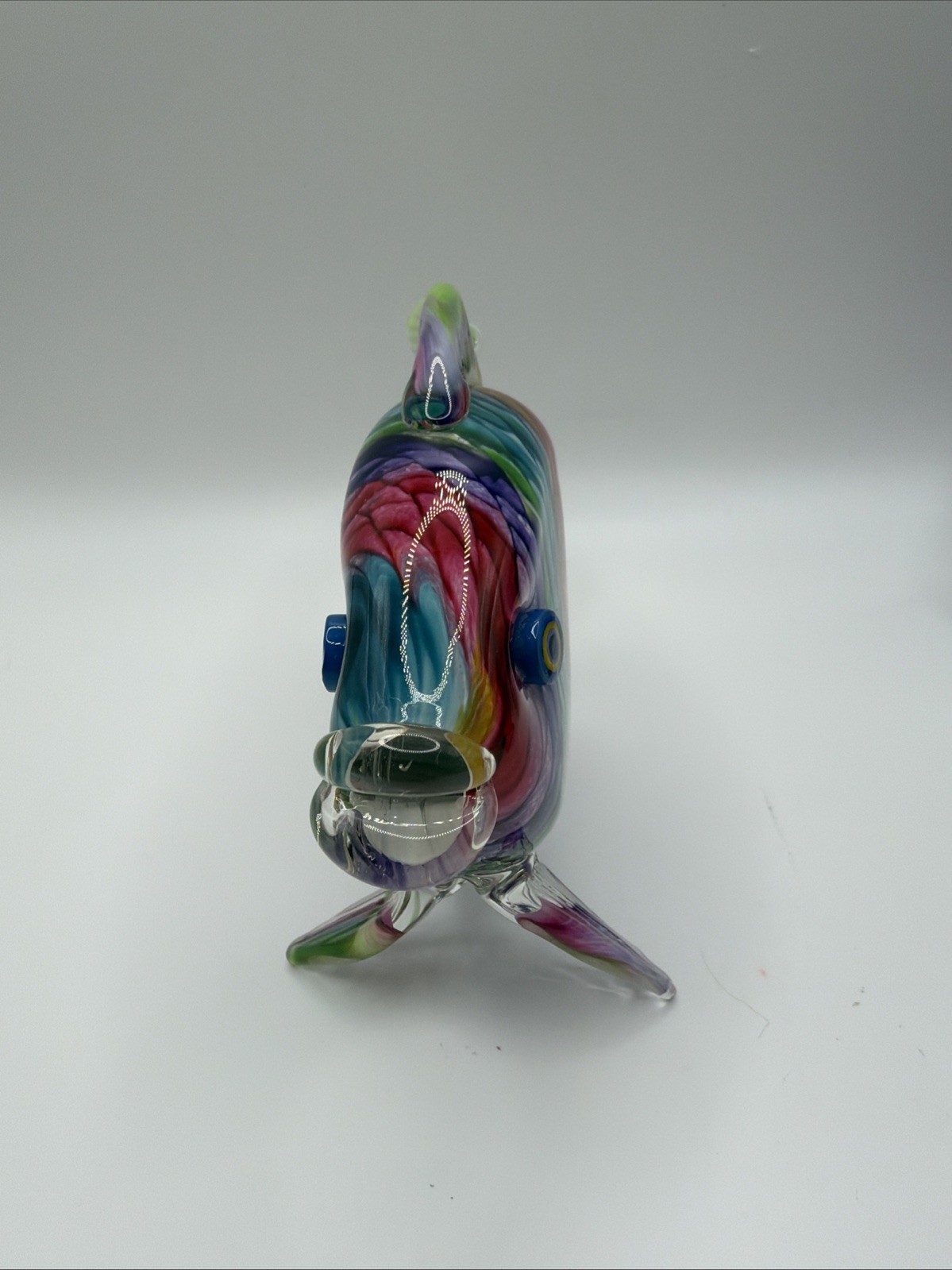 Set Of 3 Art Glass Fish Hand Blown MAD ART glass