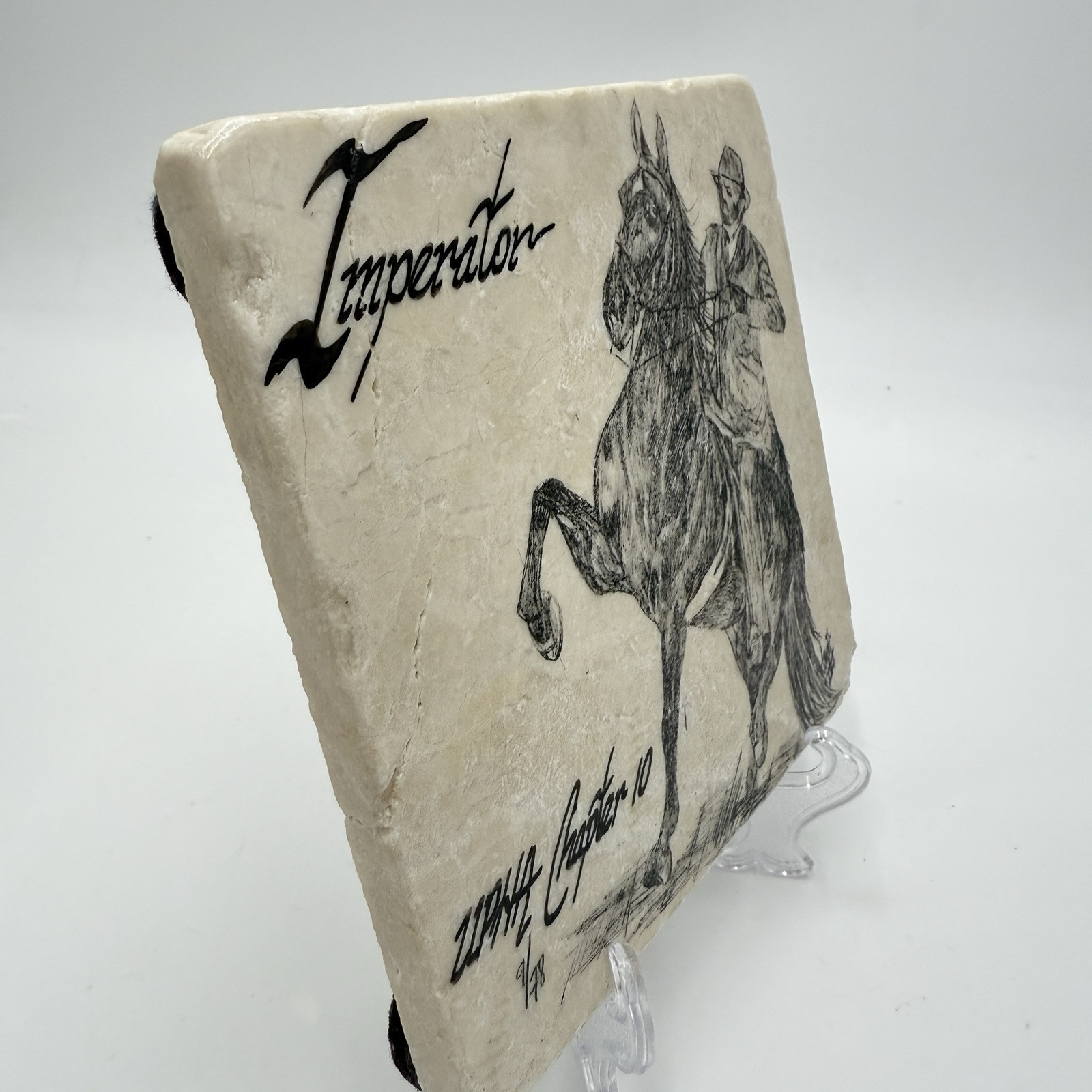 IMPERATOR UPHA Chapter 10 Fine Art in Stone Horseman Sketch 6×6 Tile Kim Marie