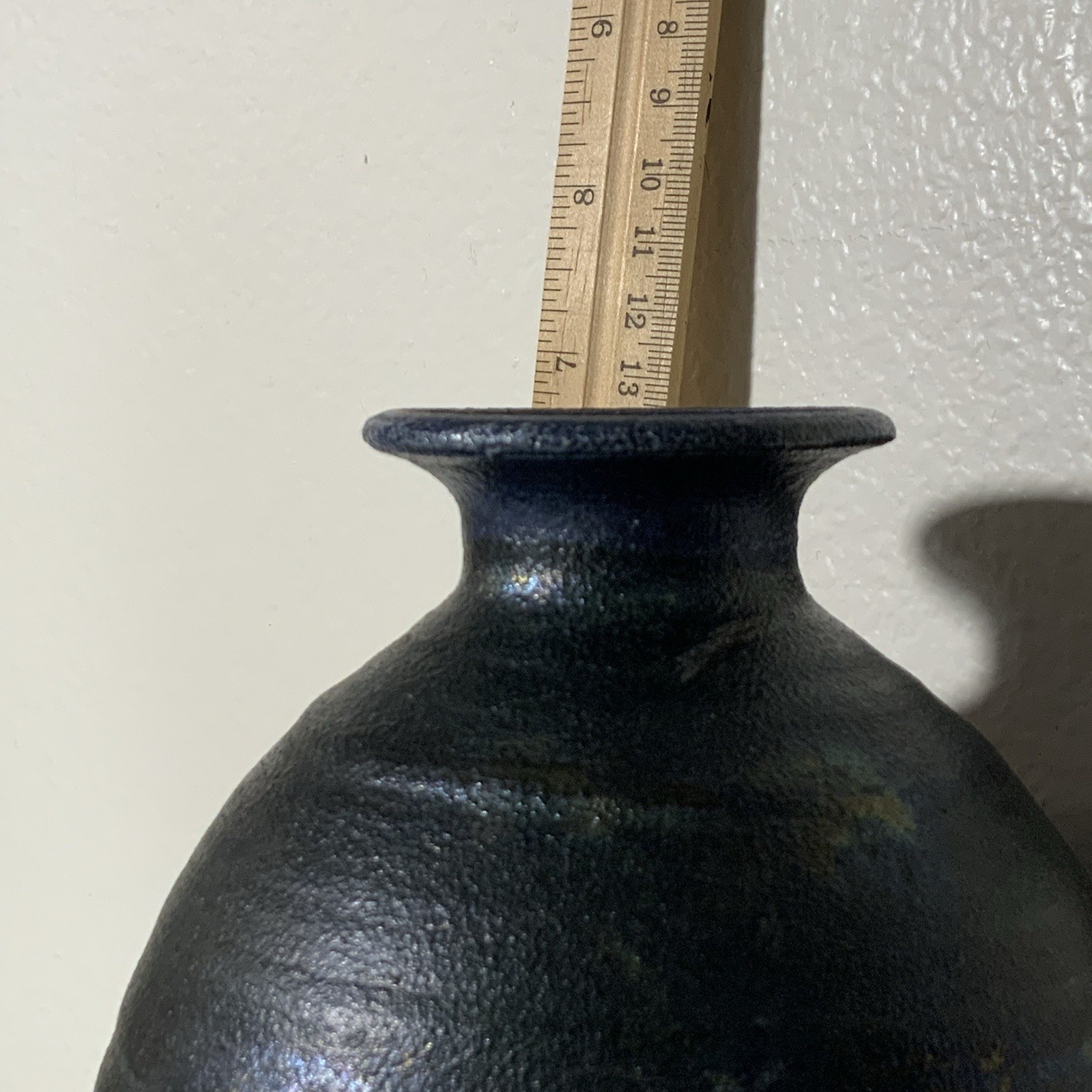 Sarah L Culbreth 1989 Iridescent Pottery Vase Raku Style Studio Art