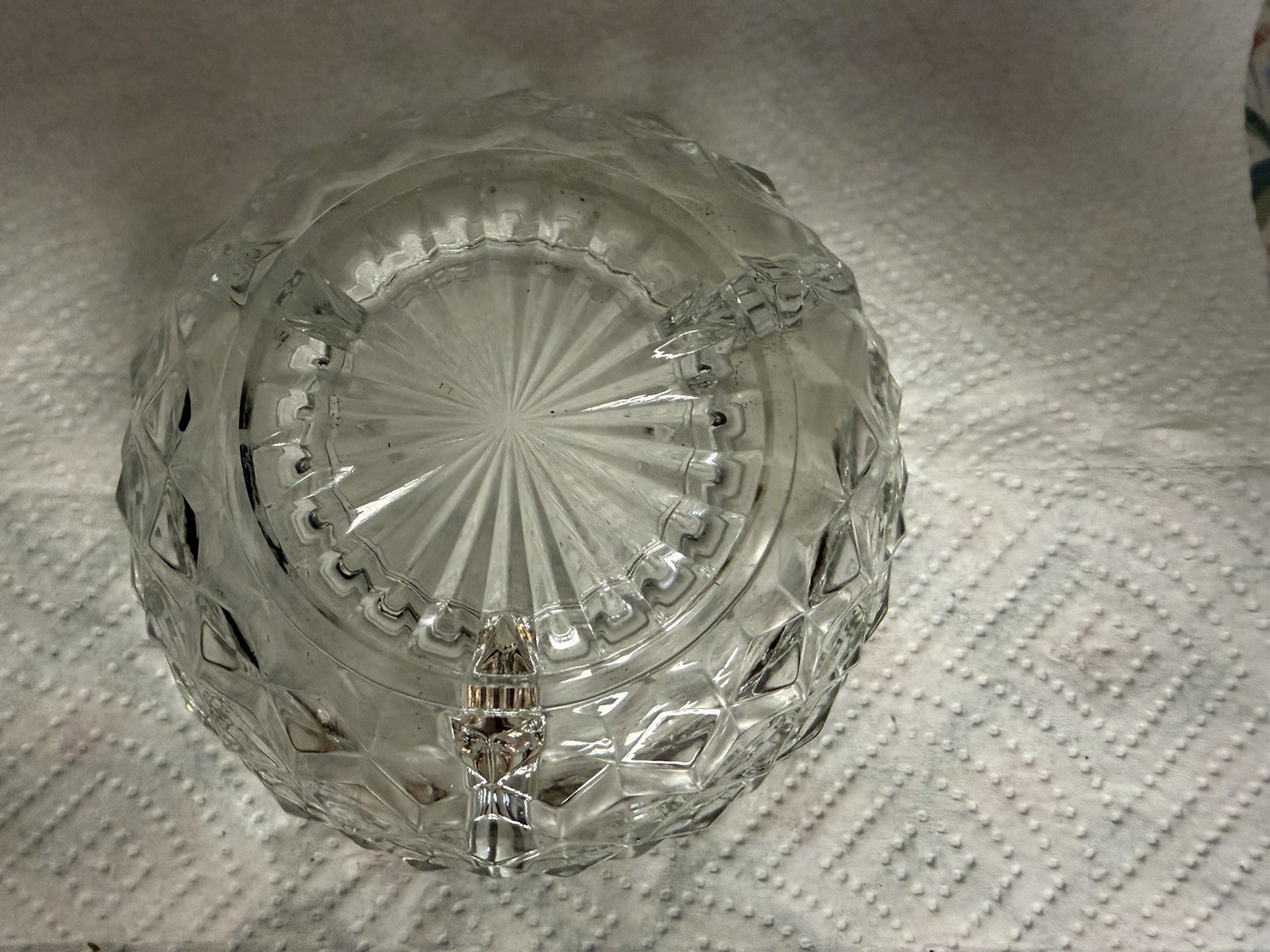 Fostoria AMERICAN Votive Holder Clear Cubist 5”x 2.5” RARE Ex Condition