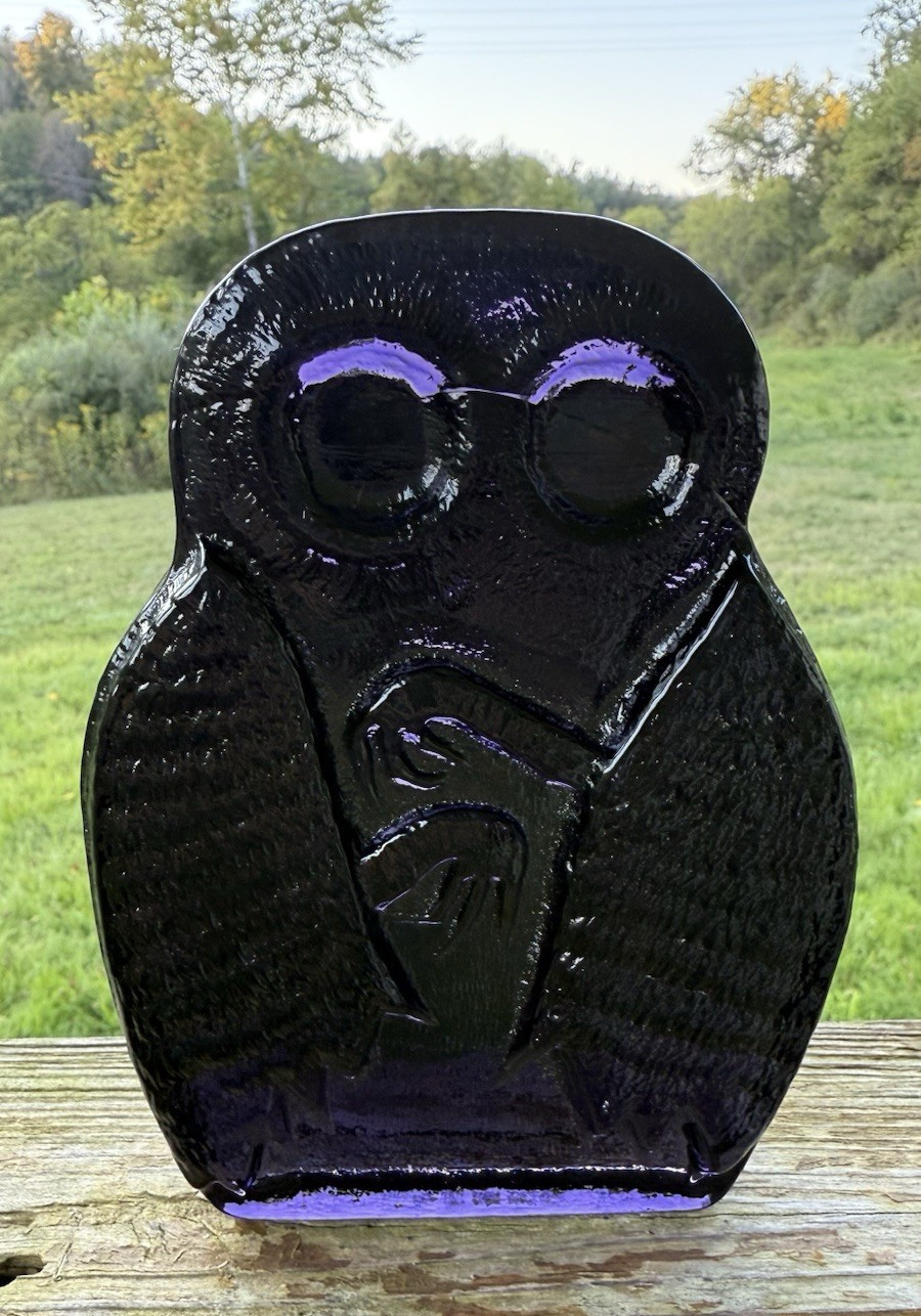 Blenko Glass Bookend 2423 – Mothman