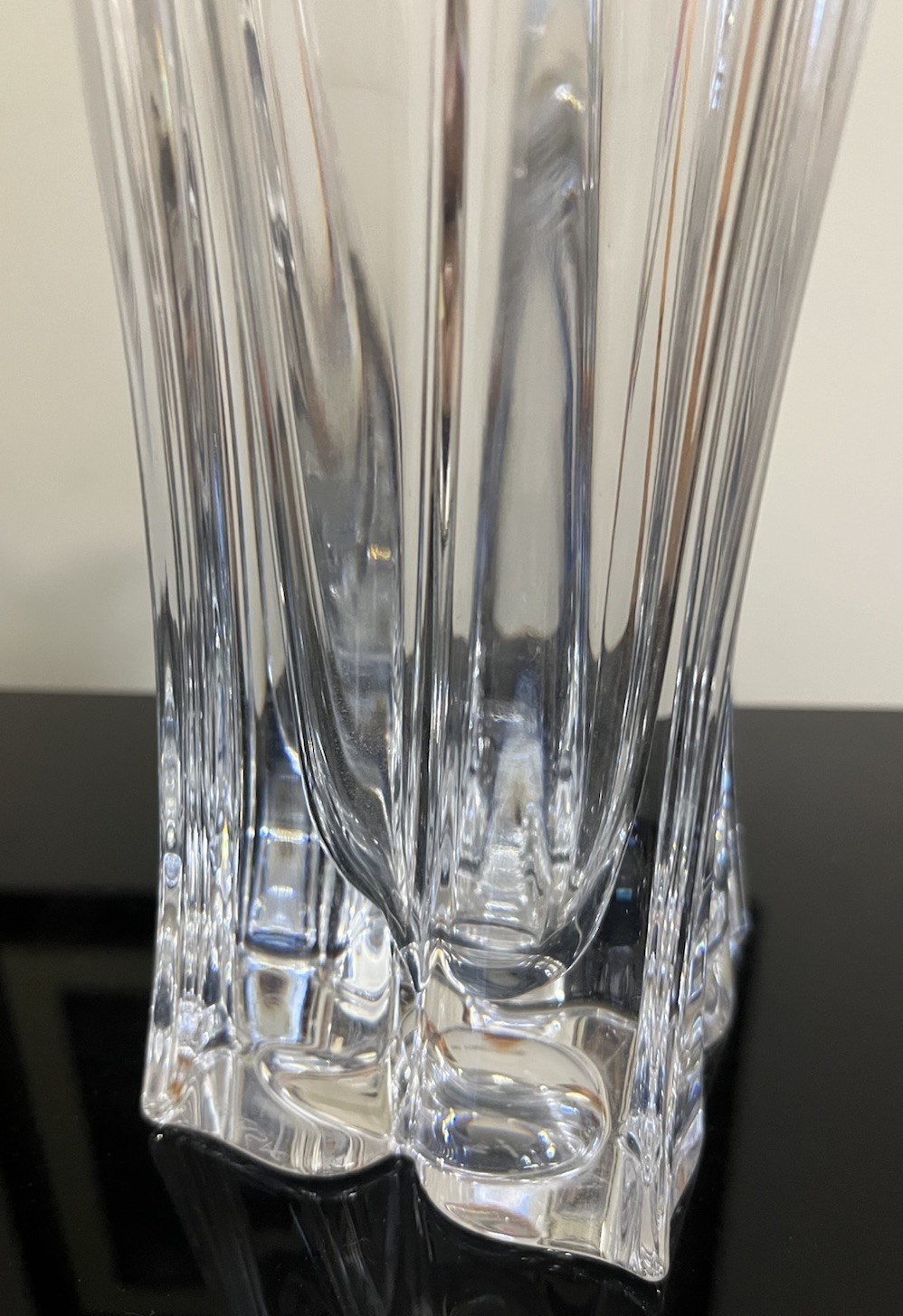 Mikasa FLORALE Petal Vintage Tall Heavy CRYSTAL VASE 14-inch DISPLAY CENTERPIECE