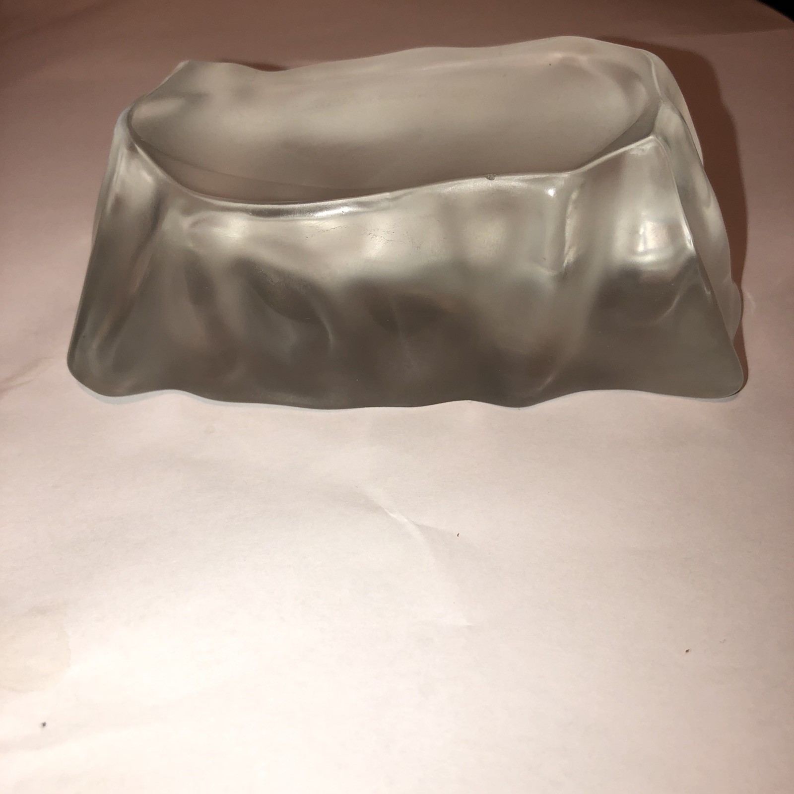Iceberg Sculpture Paperweight Art Glass Vintage 2 #s, 5”x2.5”x2.5” Ice Berg