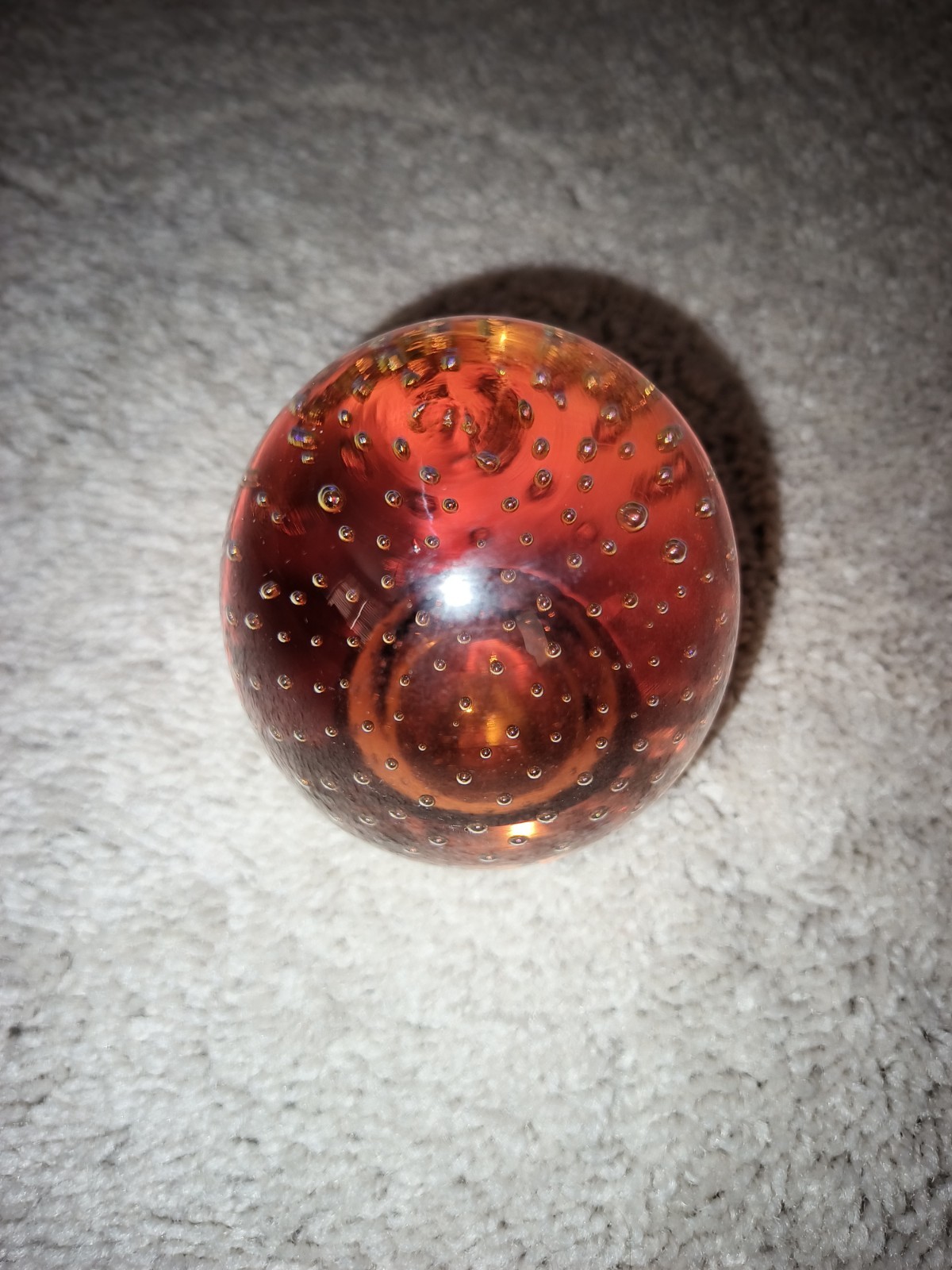 BUBBLE ART GLASS PAPER WEIGHT