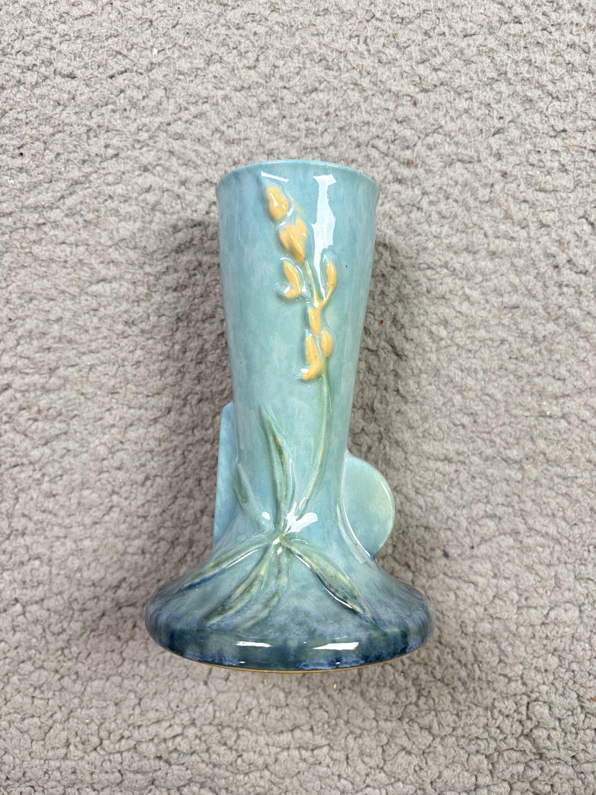 Vintage Roseville Pottery Vase 281-7 Green Floral Art Deco USA 7in Ceramic