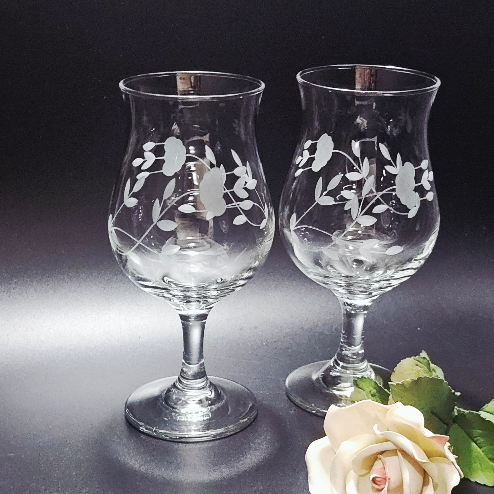 2 Princess House Heritage Candleholder 7″ votive tealight vtg 1990s romantic cry