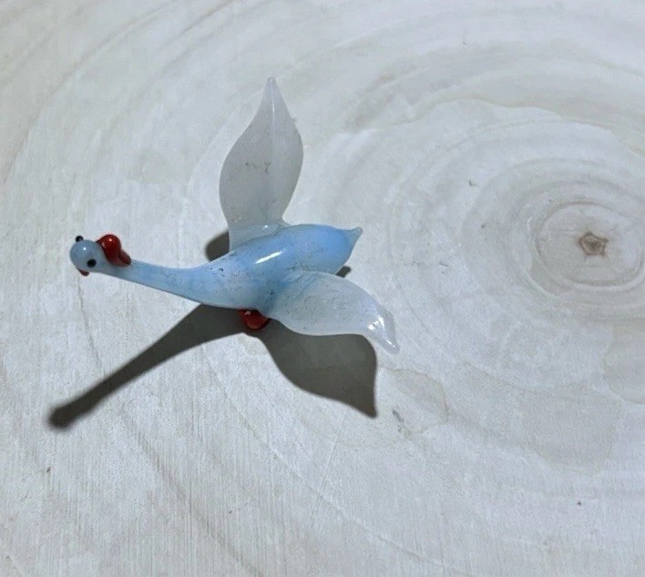 Vintage Miniature Blown Glass Bird