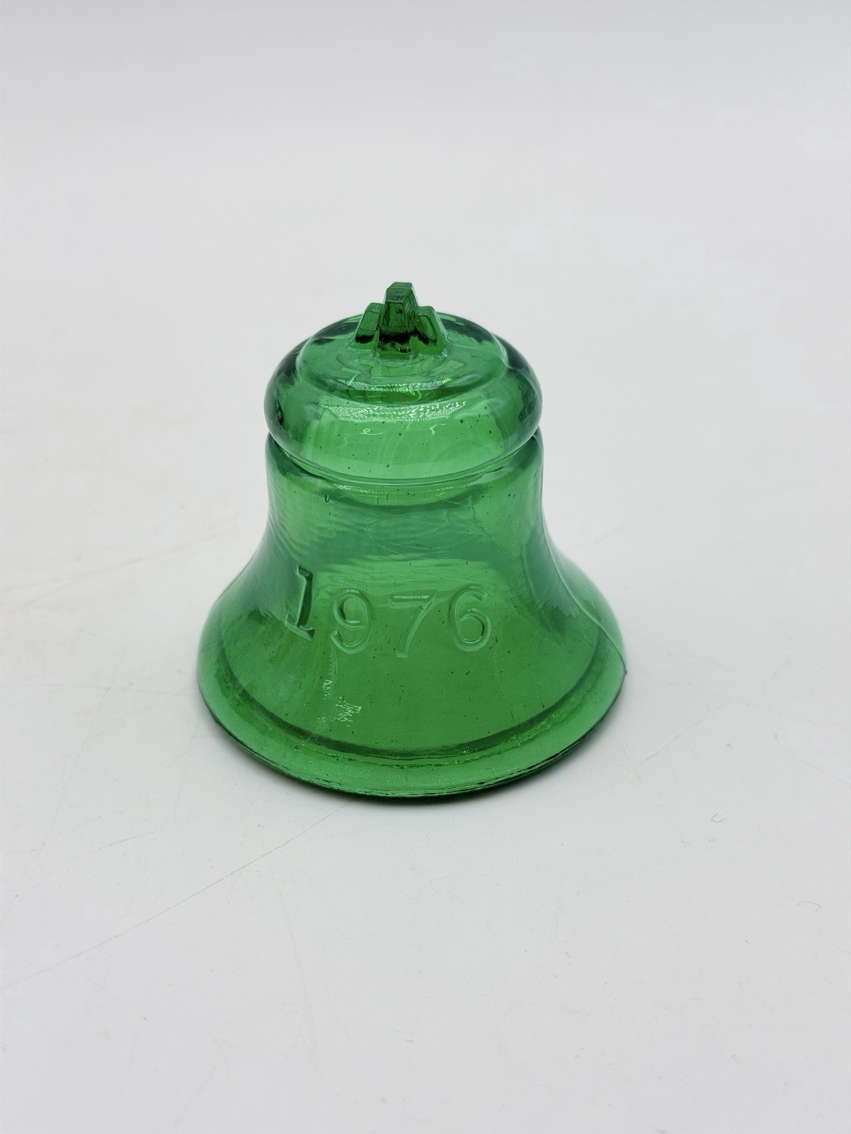 Vintage Degenhart 1776 1976 Green Glass Bicentennial Bell