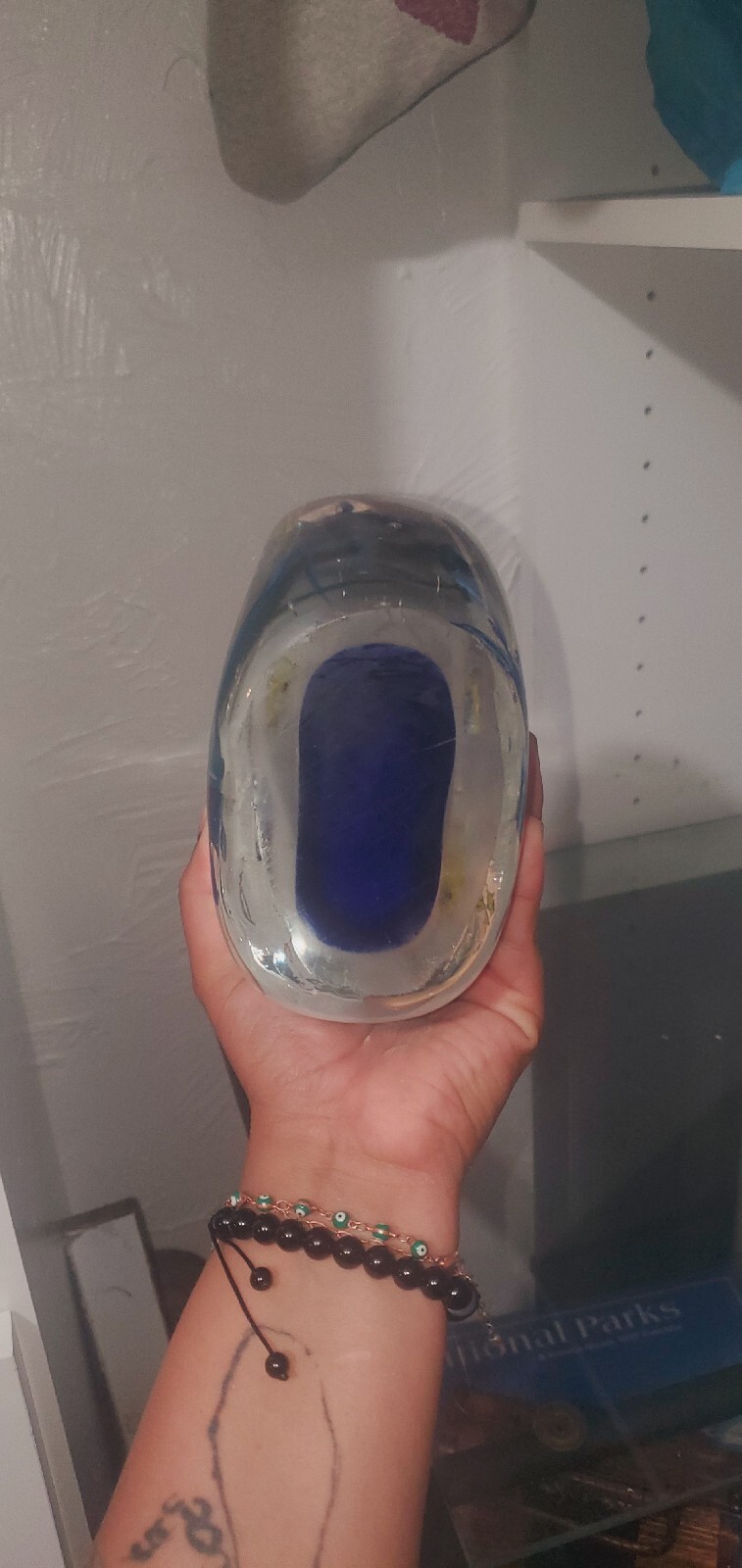 Vintage Murano Glass Paperweight Fish Aquarium Art Glass Item Total Wt.Is 5.5lbs