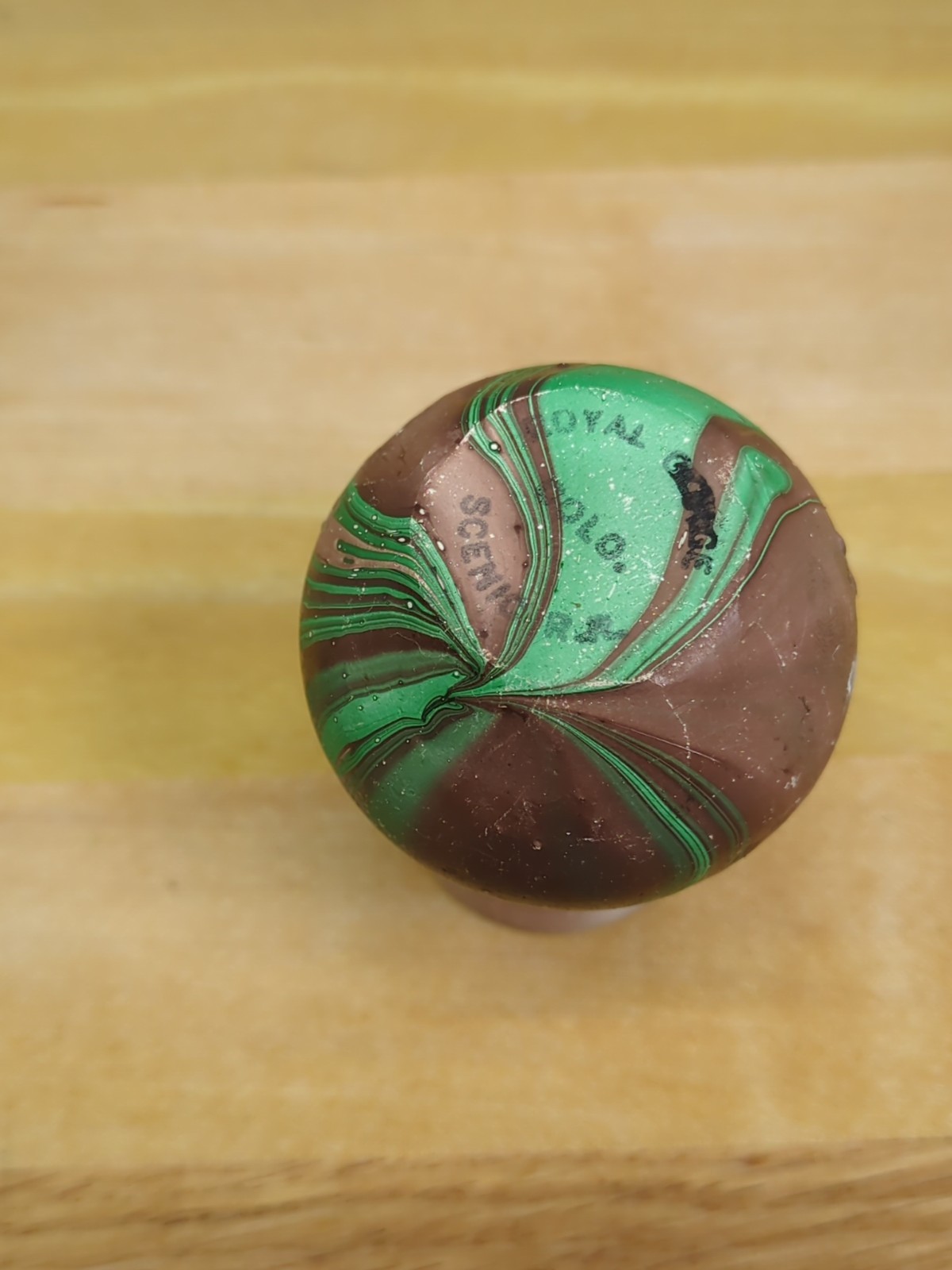 Vintage Bud Vase Hand Painted Southwestern Brown & Green 2-3/4″ Tall