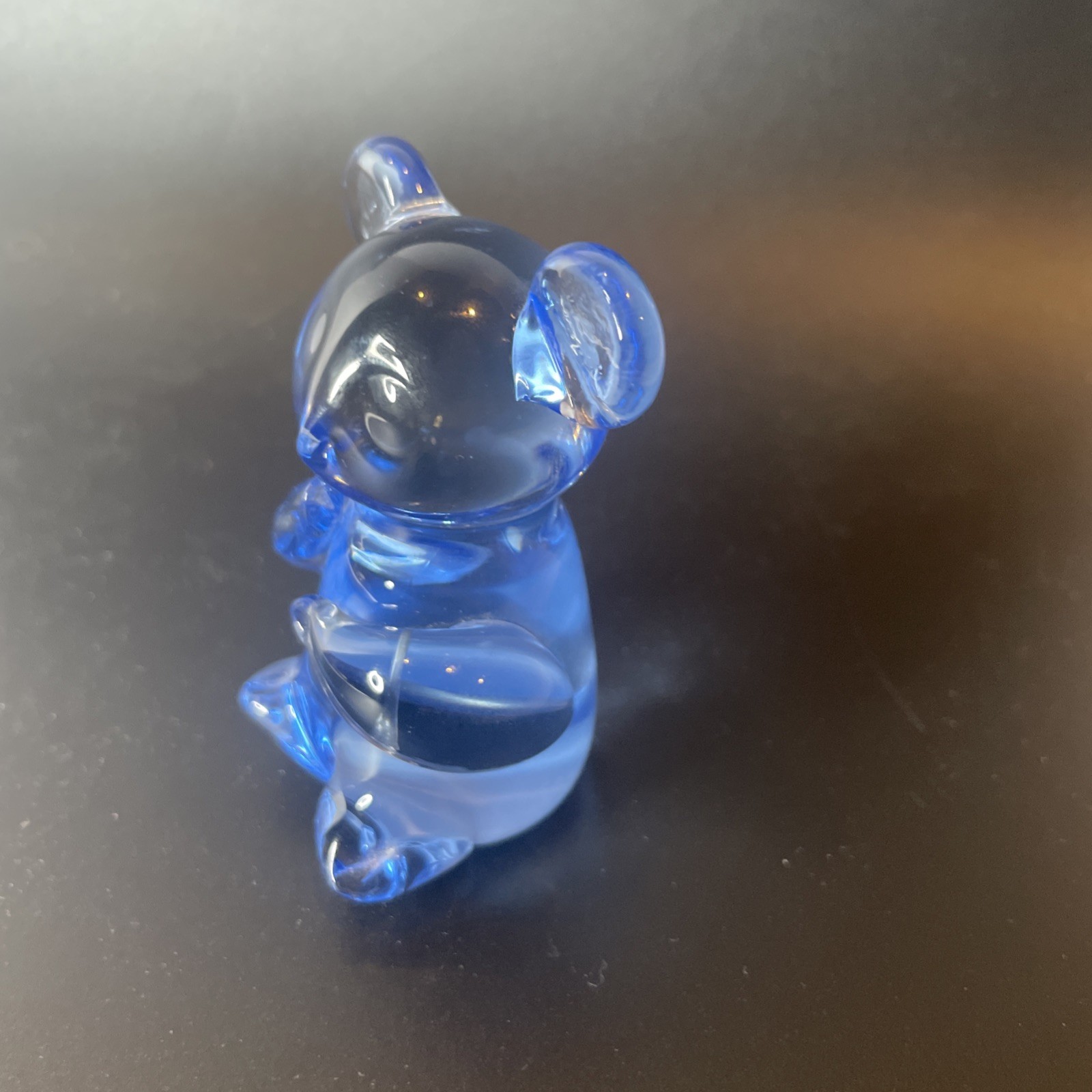Blue Glass Koala Bear United States Commemorative Fine Art Gallery With Label