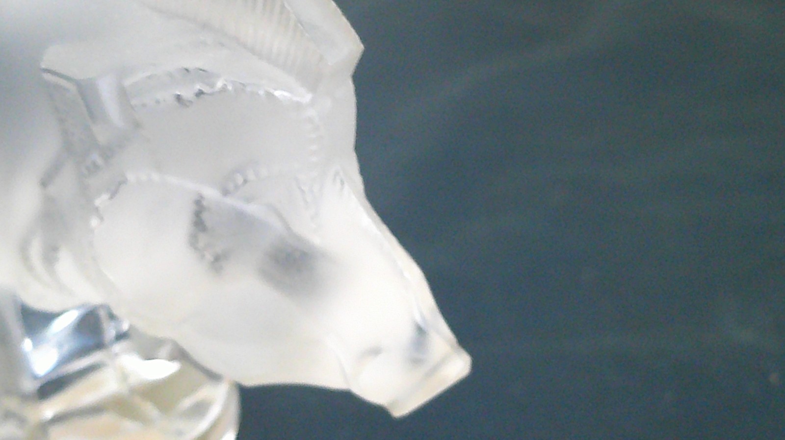 LALIQUE crystal Wild Boar, Wild Pig Razorback Figurine Paperweight 3.5 Vintage