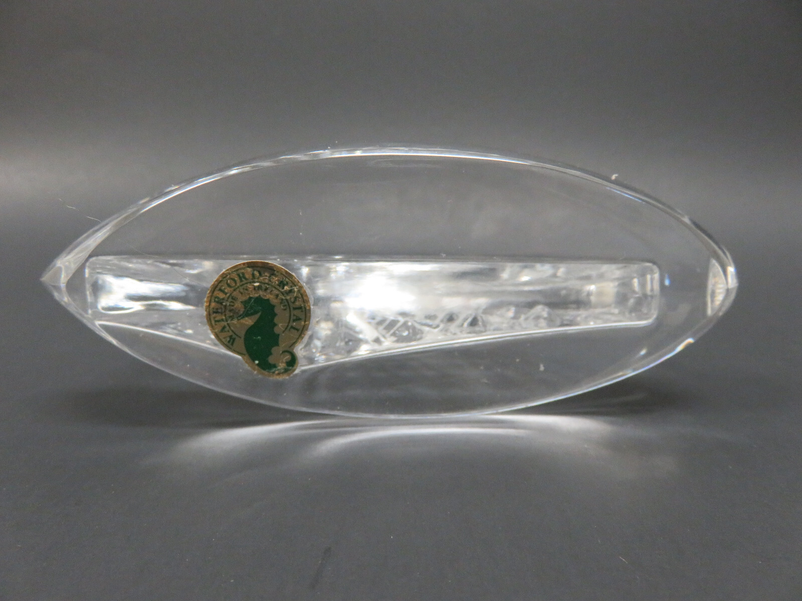 Waterford Clear Crystal Sailboat NAUTICAL Paperweight Original Sticker