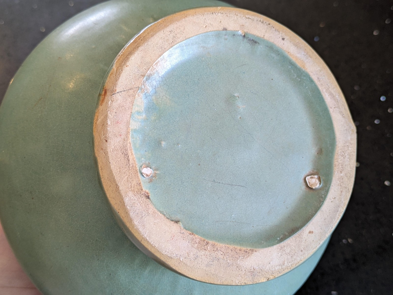 Vintage McCoy Green Art Pottery Vase Footed Round Decorative Tabletop Home Decor