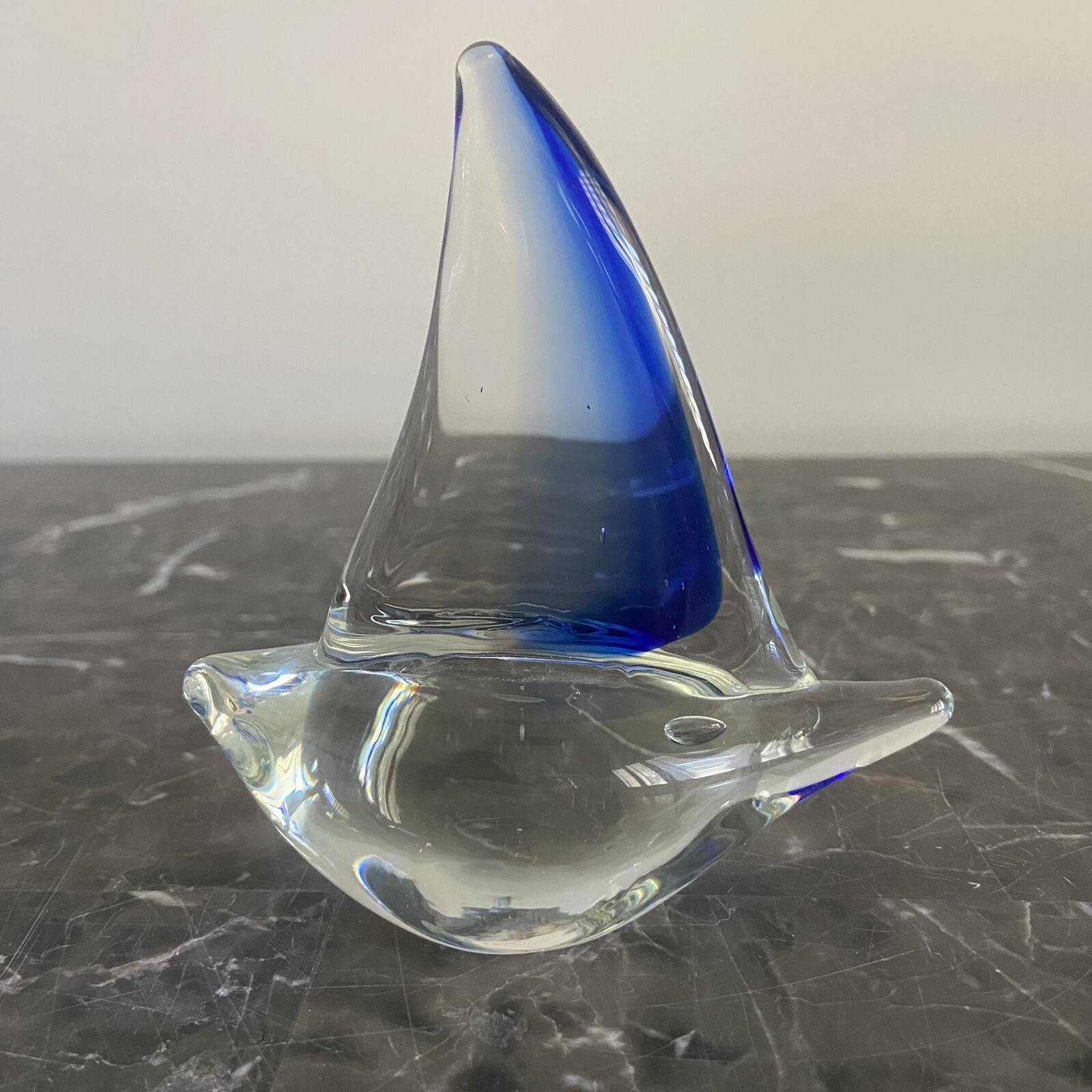 Art Glass Paperweight Sailboat Molten Nautical Handcrafted Boat Dynasty Gallery