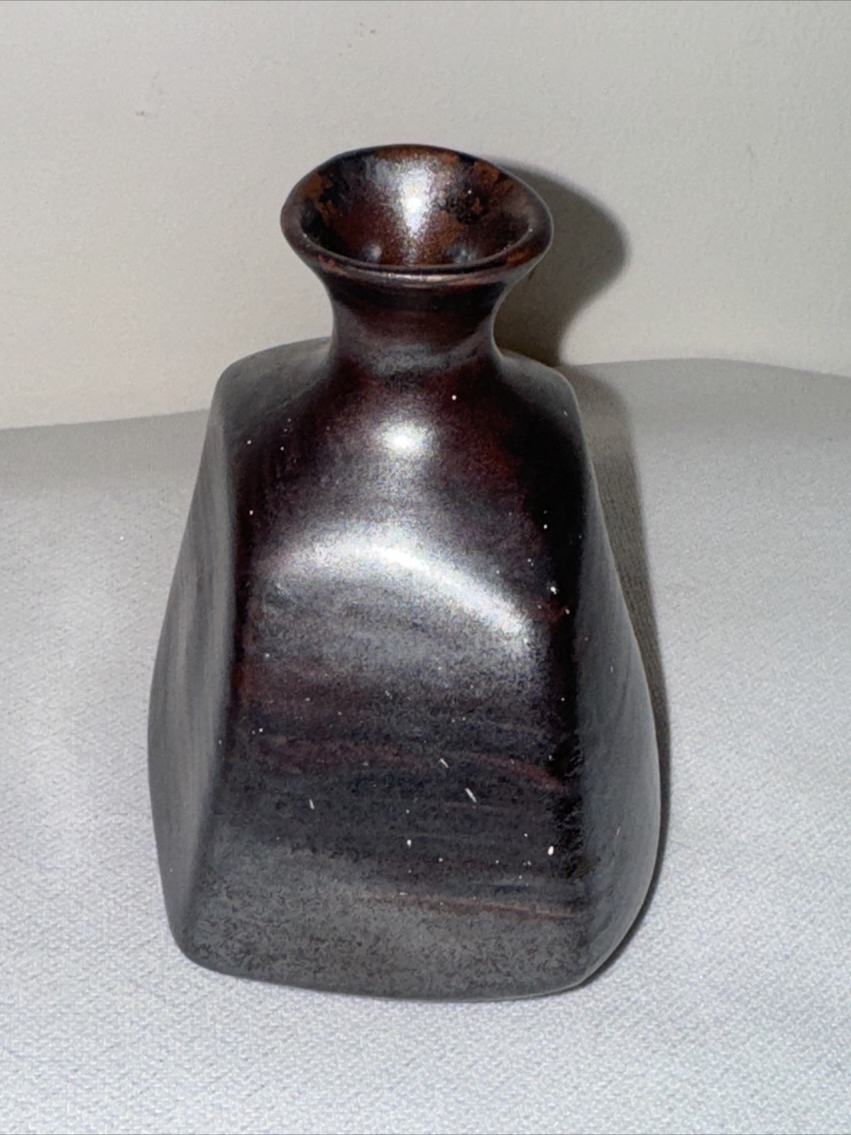 Small Unusual Shape Vintag Ceramic Vase Weed Pot Mid Century Modern Pottery 70s