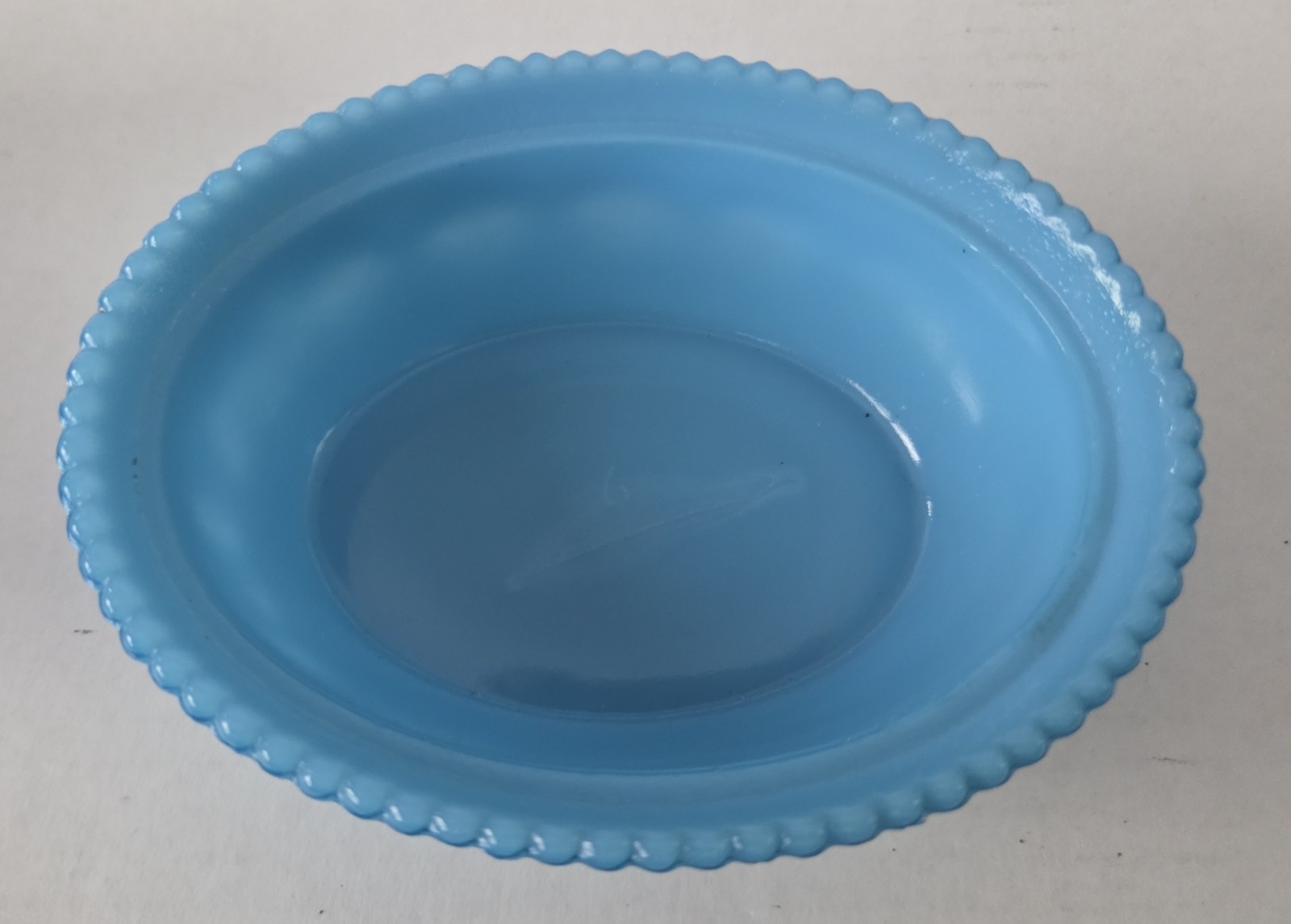 Westmoreland Hen Rooster On Nest white head blue nest Glass 5.5” excel condition