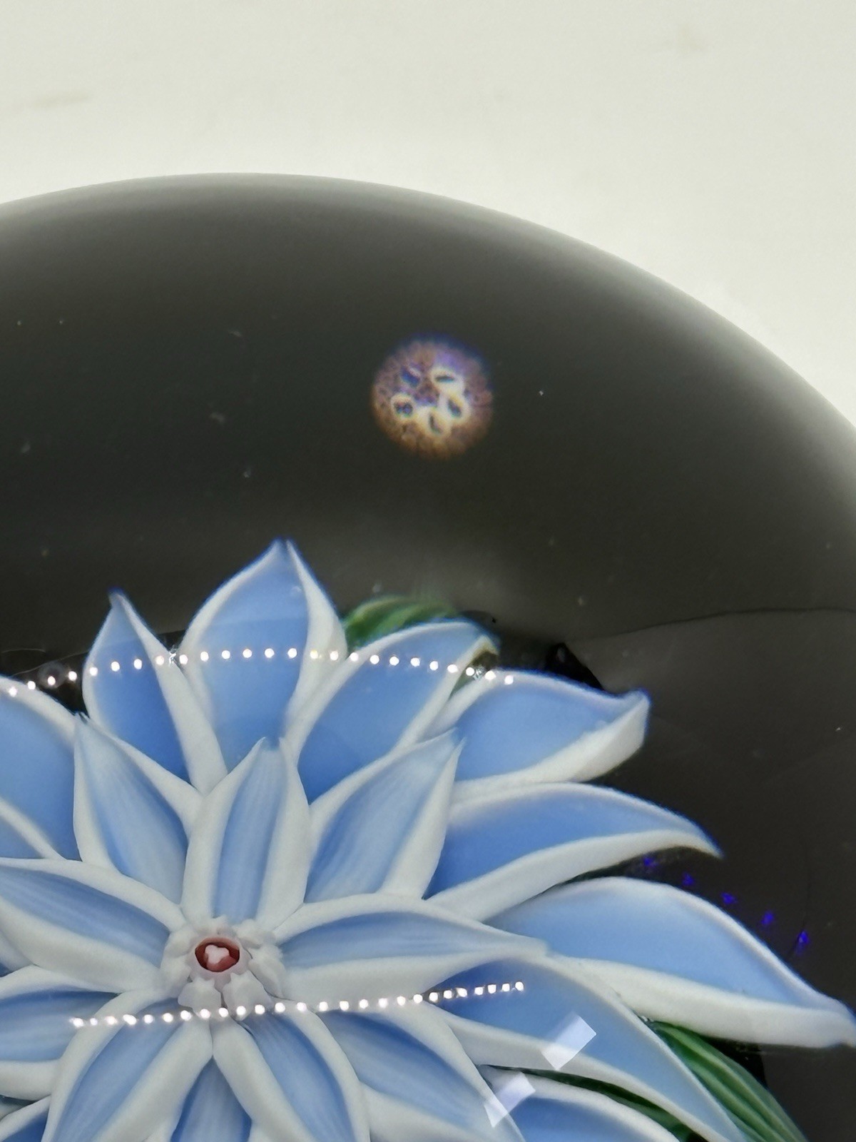 BACCARAT BLUE DAHLIA ON BLUE GROUND 1972 LIMITED EDITION #60 PAPERWEIGHT – RARE