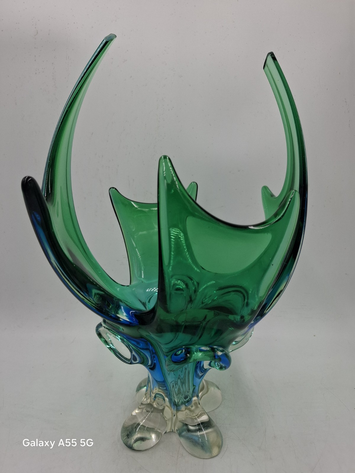 Canadian LORRAINE CHALET ART GLASS Antler CENTREPIECE DISPLAY BOWL