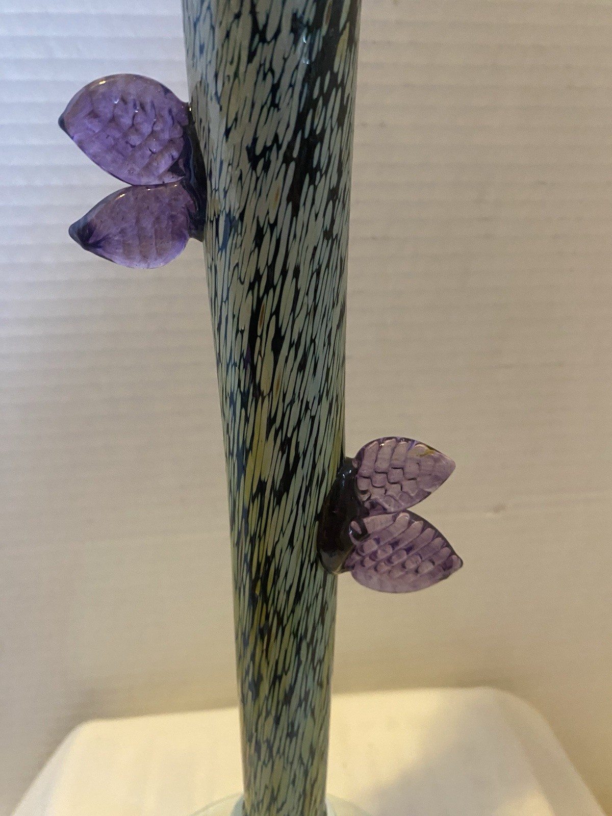 Vintage MIHAI TOPESCU ROMANIAN HANDBLOWN ART GLASS CANDLE STICKS