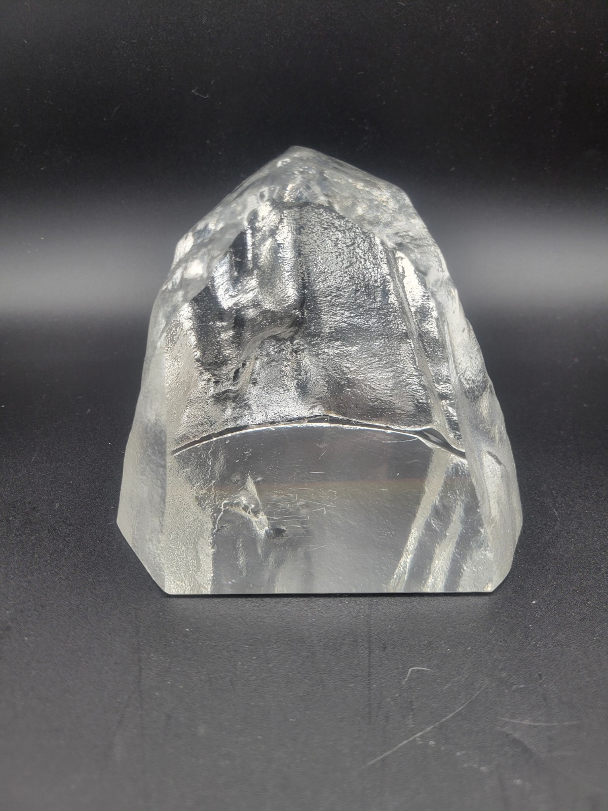 Hoya? Crystal Iceberg Glacier Sculpture Paperweight Art Glass