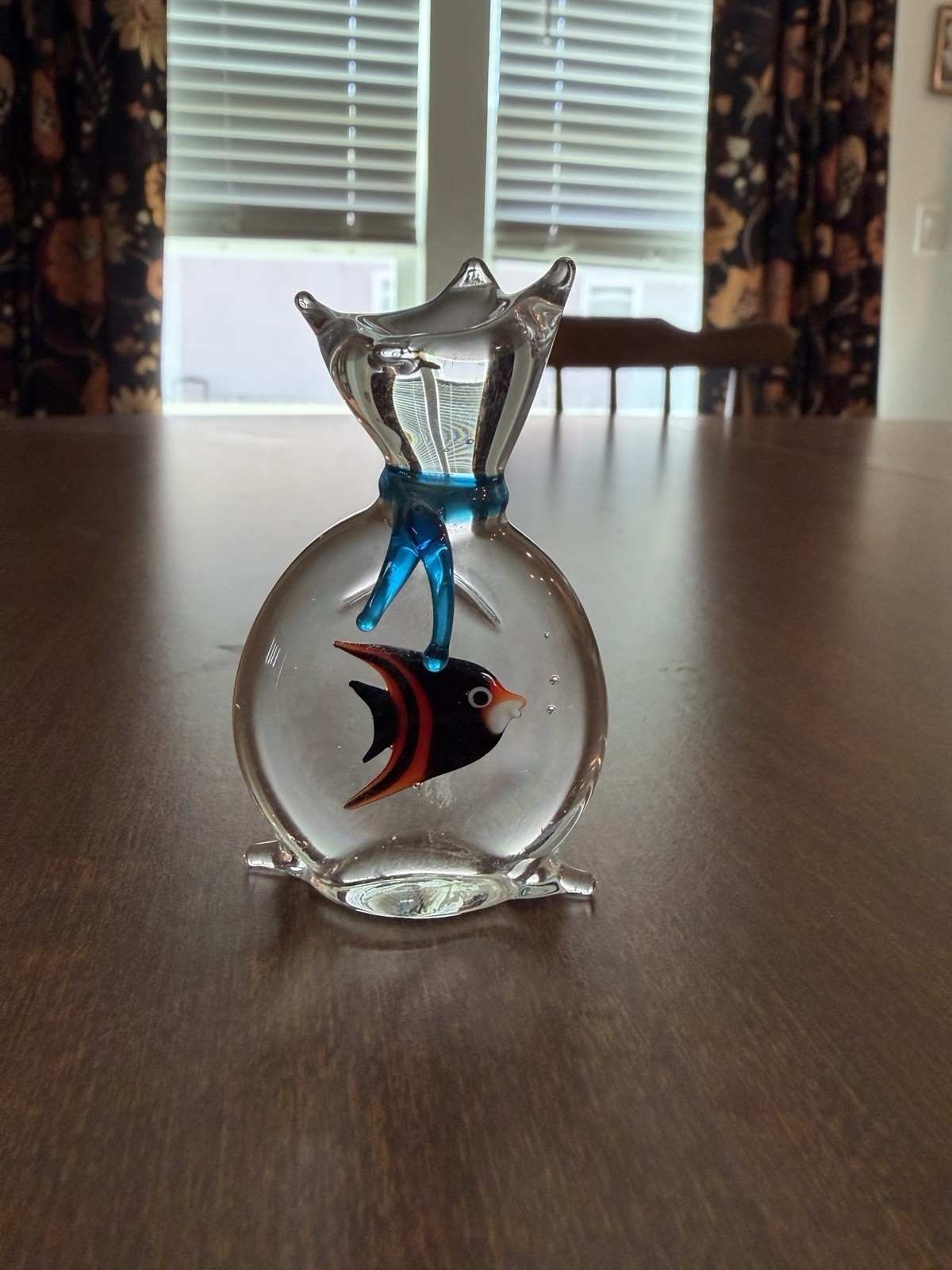 Art Glass Fish Paperweight Clear Drawstring Bag Fair Prize Decor
