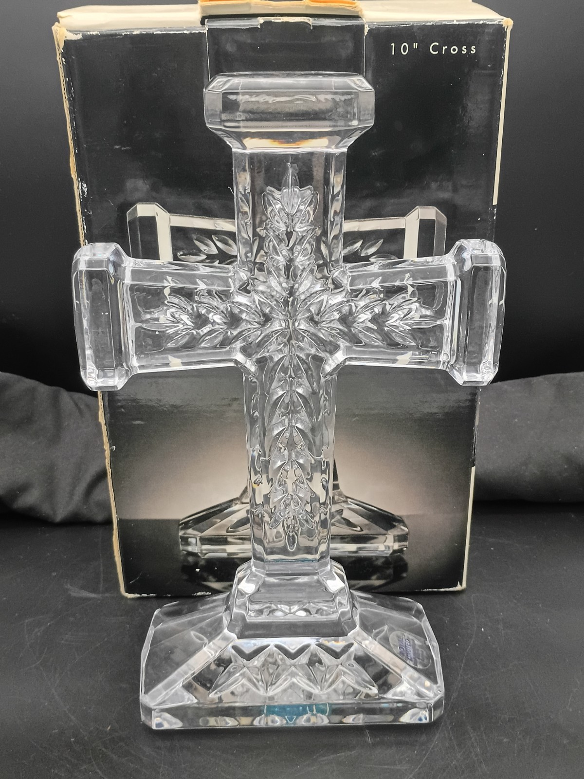 Royal Limited Crystal Cross 10” 24% Lead Made Slovenia w/ Original Box