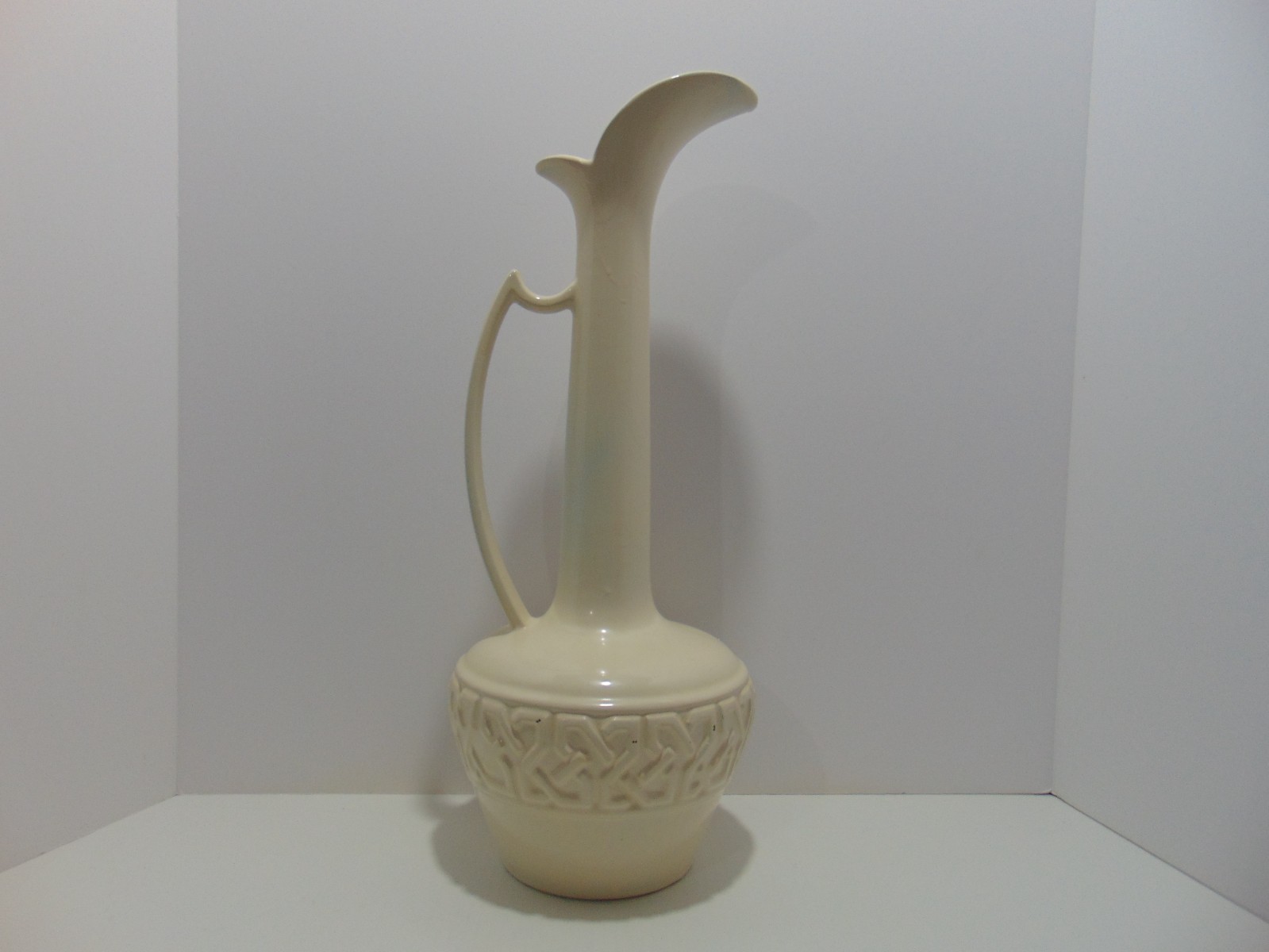 Haeger Pottery 4070 White Grecian Pitcher Ewer Vase