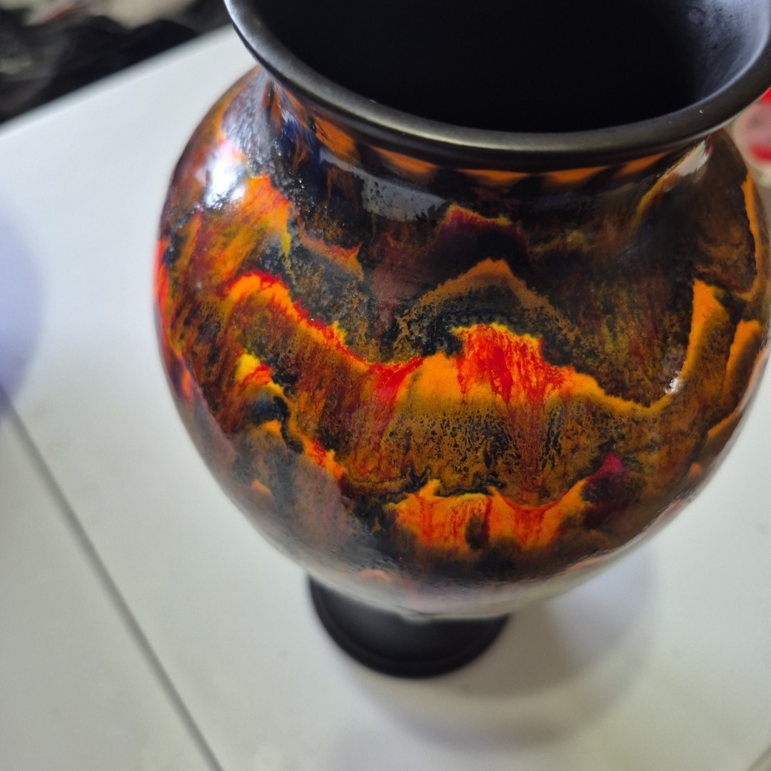 Haeger Pottery Vase #4030 BLACK MYSTIQUE 12in