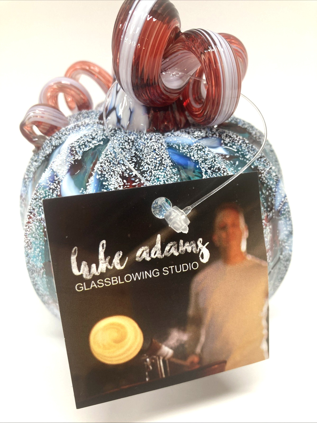 Luke Adams Glassblowing Studio Baby Winter Frost Pumpkin Red Green White