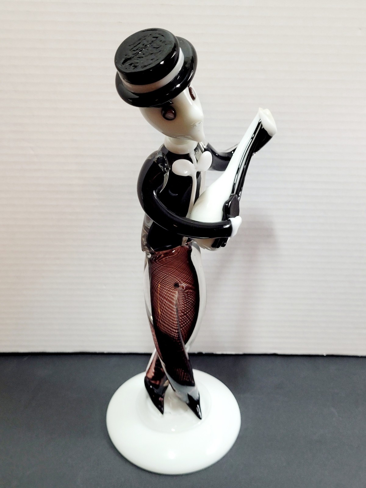 Rare Murano glass figurine Venetian Commedia dell’Arte Musician Biaconi? Read