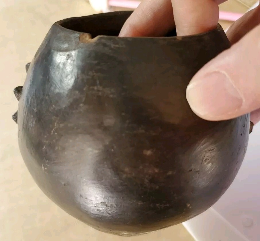 Vtg Ukhamba Ceremonial incised pottery beer pot Zulu people South Africa