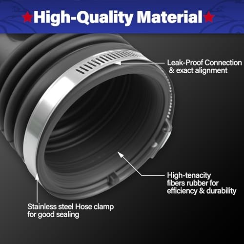 1pc Engine Air Cleaner Intake Hose Duct Tube Boot with Clamps Compatible with