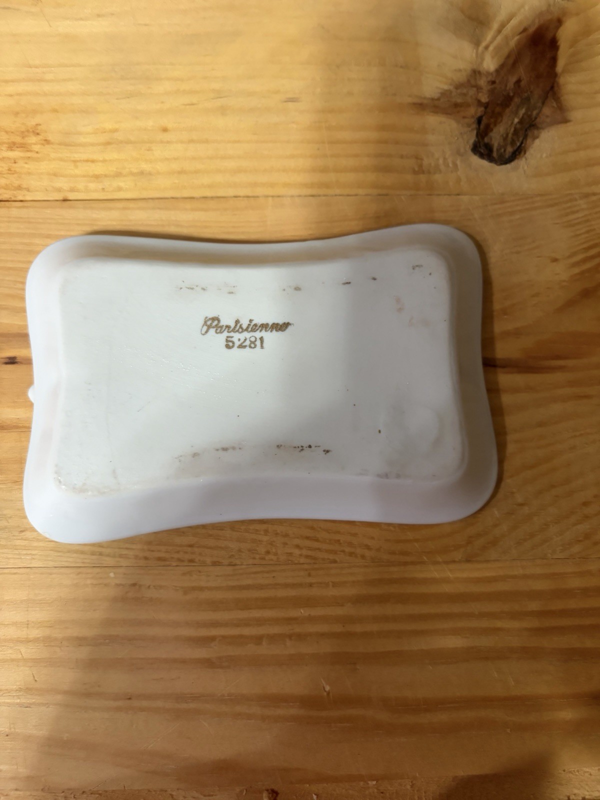 Parisienne 5281 Decorative Rectangle Porcelain Ashtray Blue/Gold Floral Glossy