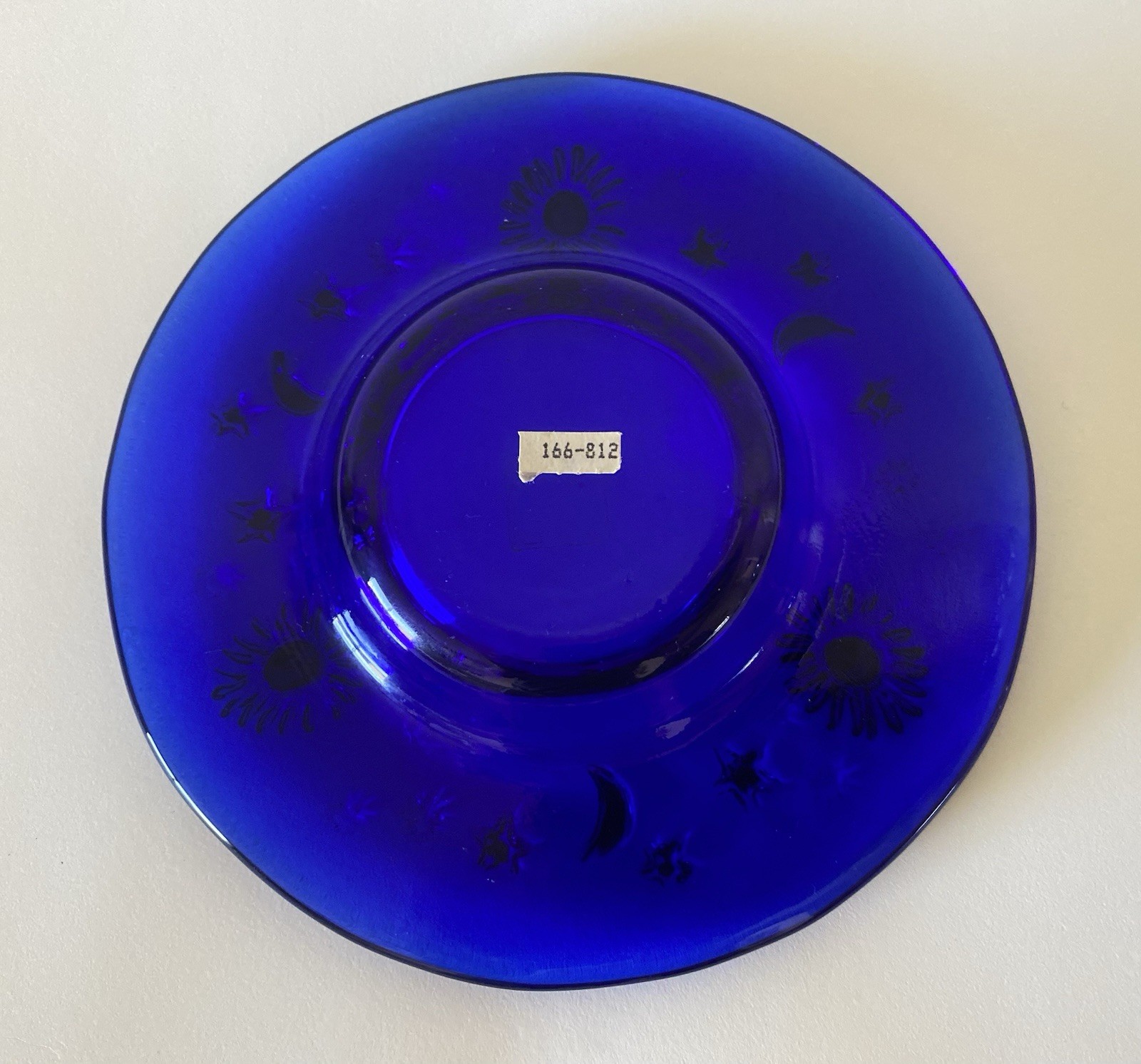 Sun Moon Star Celestial Blue Ashtray Trinket Candle Holder Whimsigoth 90s Y2K