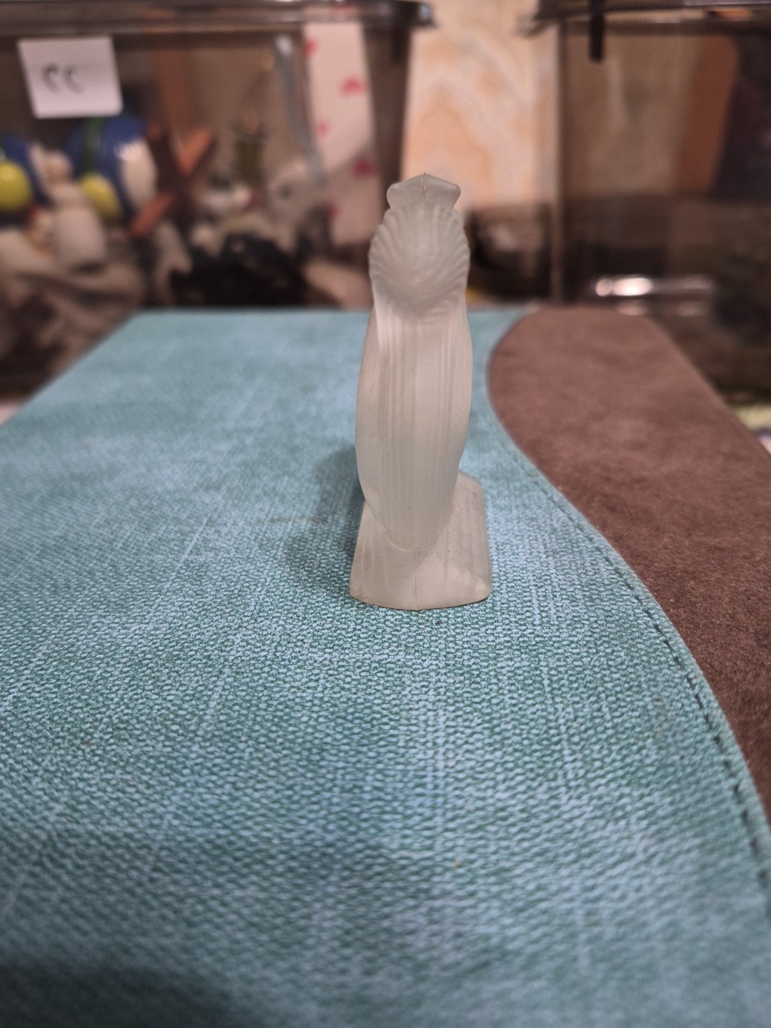Frosted Glass Squirrel Figurine Mini Woodland Animal Paperweight Decor