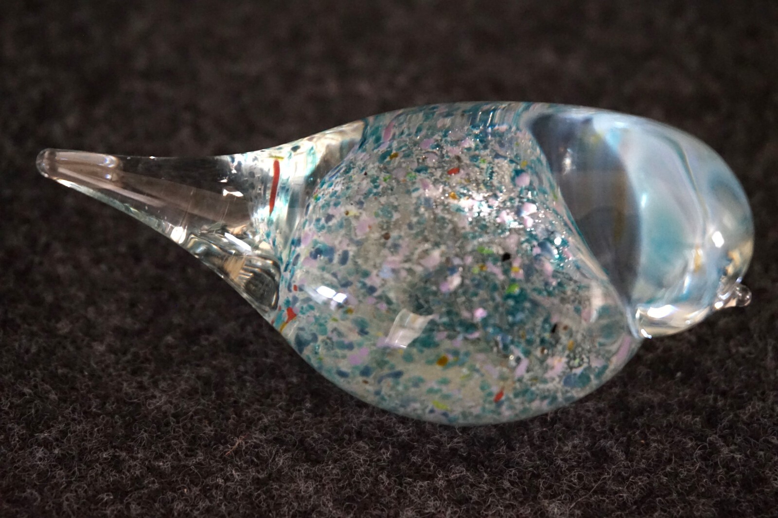 Randsfjord Art Glass Bird Paperweight Figurine Norway Handblown ** READ