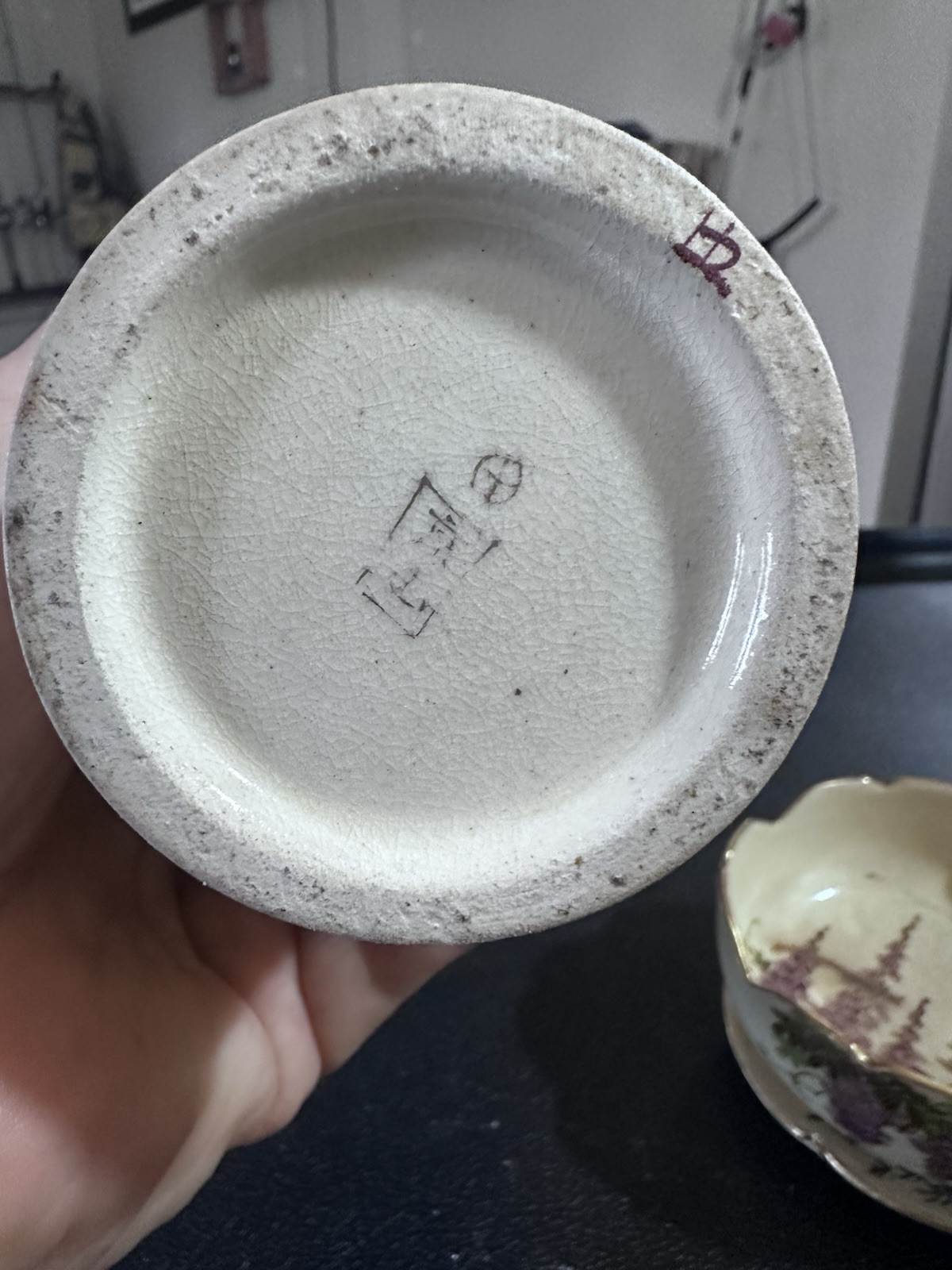 Beautiful vintage Japanese hand‑painted porcelain vase and bowl set