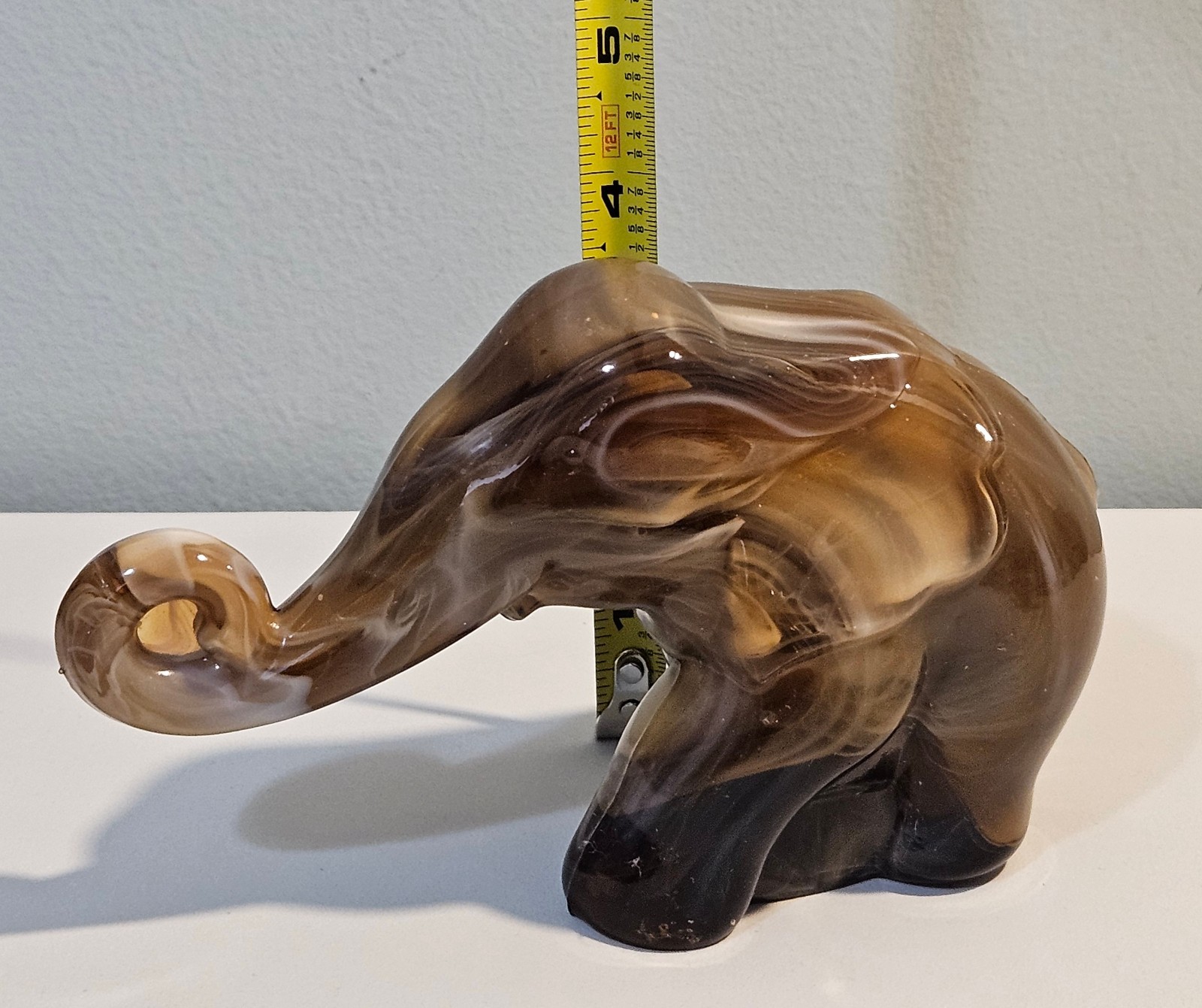 Vintage Imperial Glass Carmel Slag Elephant