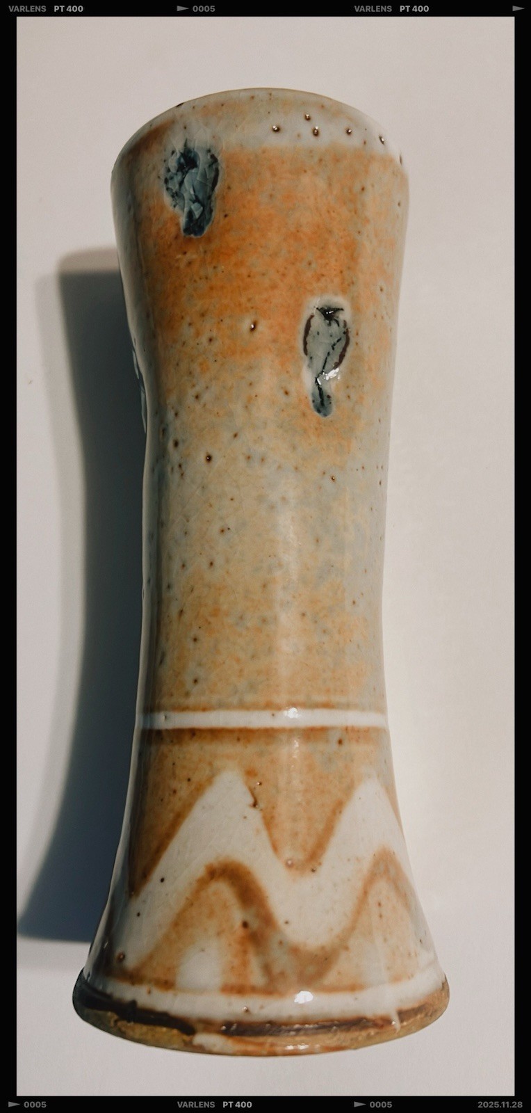 Mark Hewitt Pottery Vase Approx 8 3/8″ Tall Stunning Colors Texture Made in USA