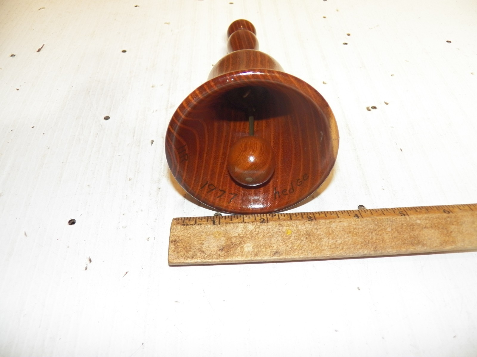 1977 Hand-made Walnut Wood Bell
