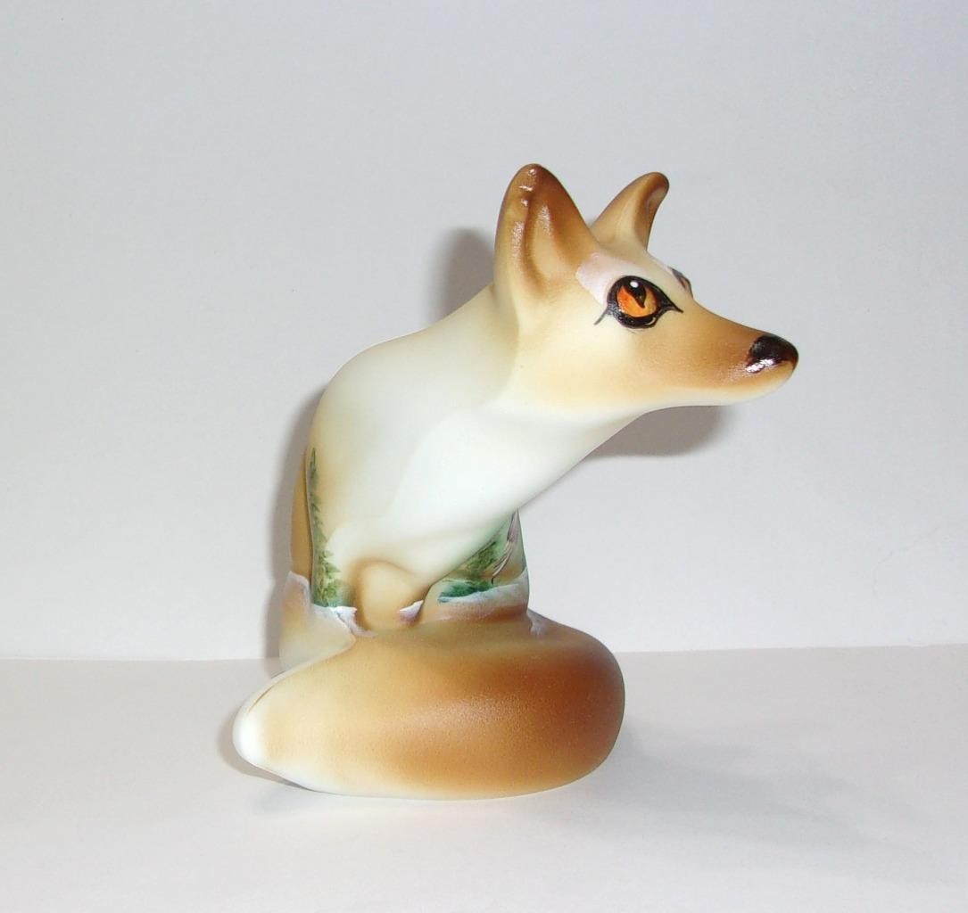 Fenton Glass “Winter Perch” Red Cardinal Fox Figurine Ltd Ed #13/40 K Barley
