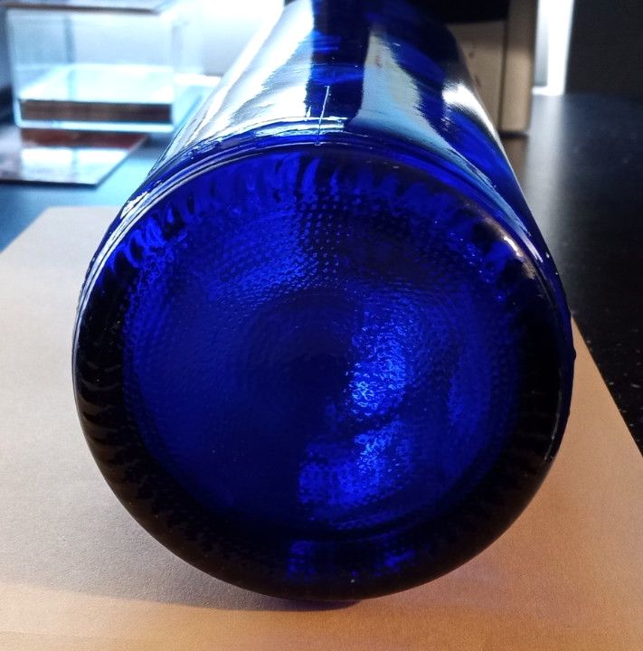 Vintage Cobalt Blue Glass/Wine/Water Bottle – 12.5″ x 3″