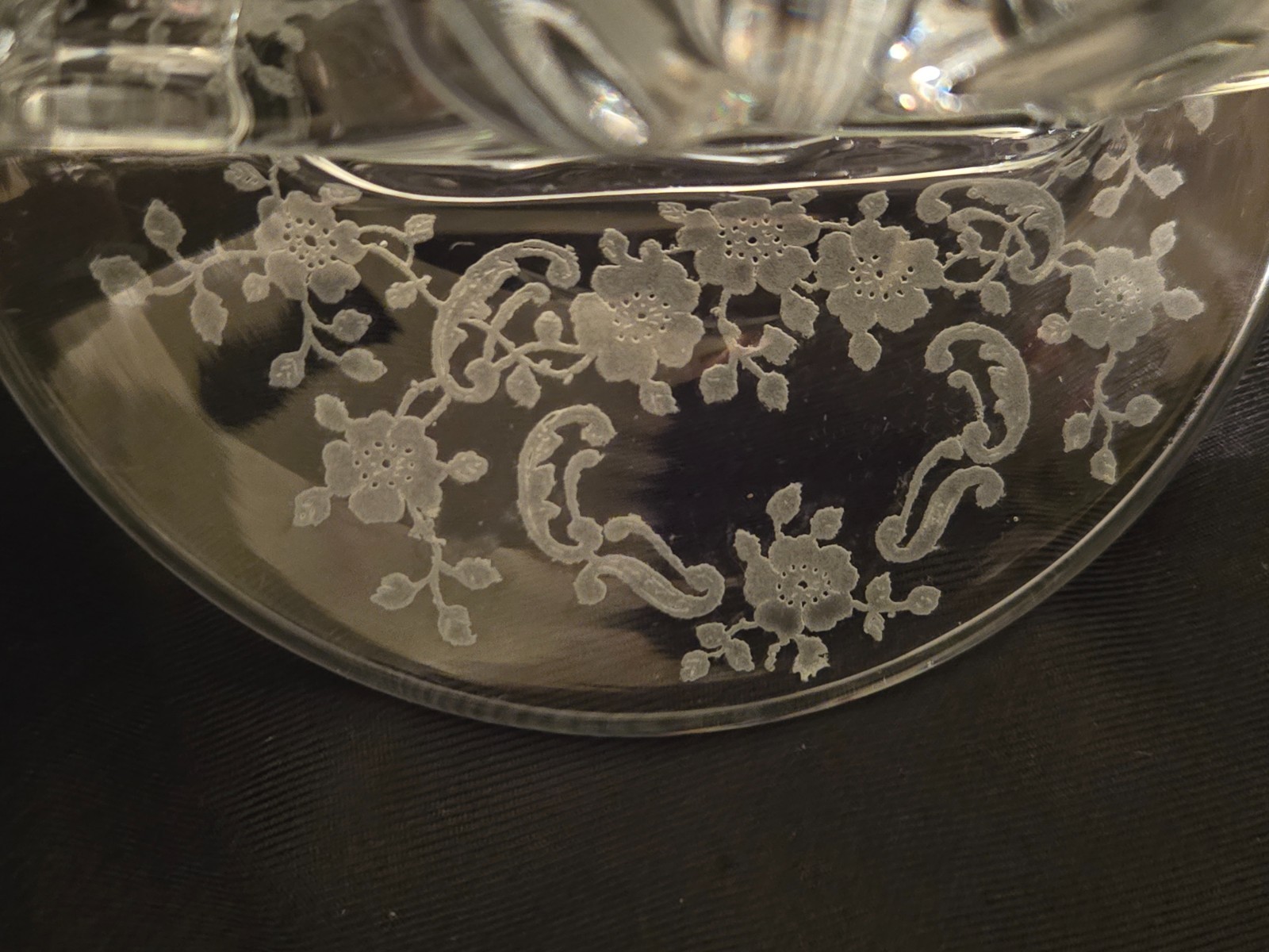 Pair of Fostoria MEADOW ROSE Baroque shape Double Candlestick Holders – Mint