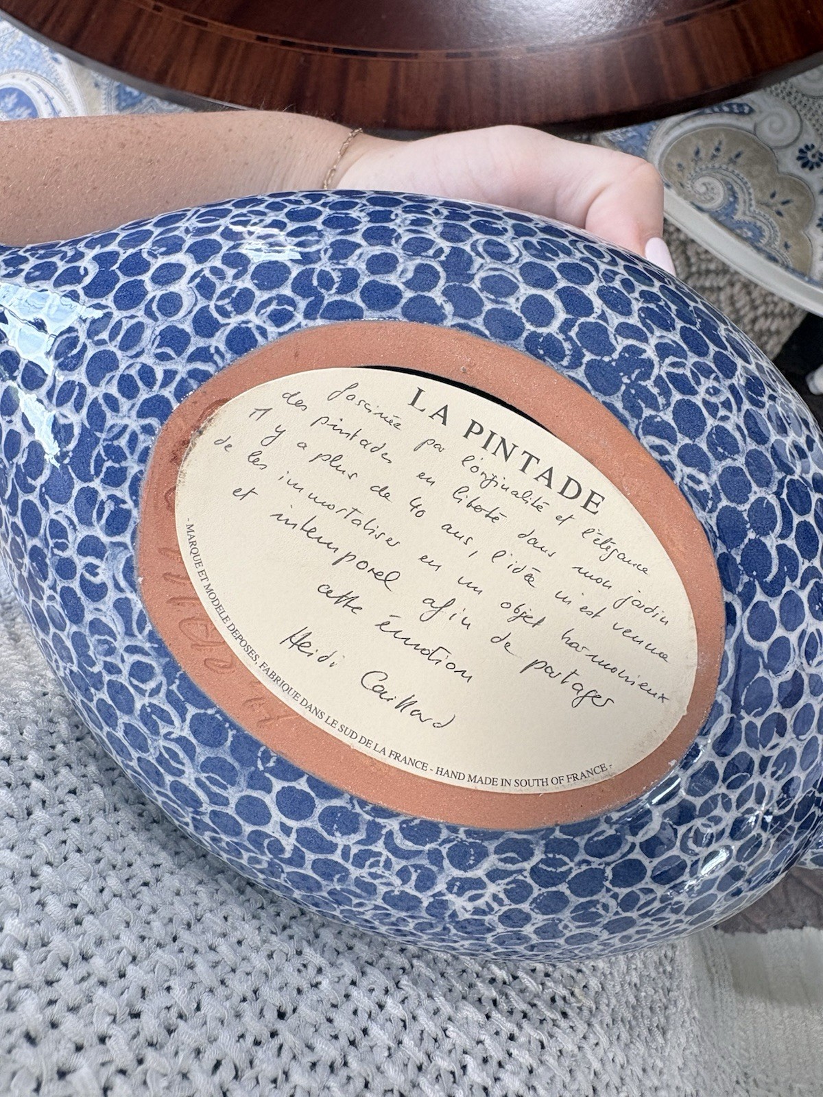 La Pintade Ceramic Guinea Hen Large