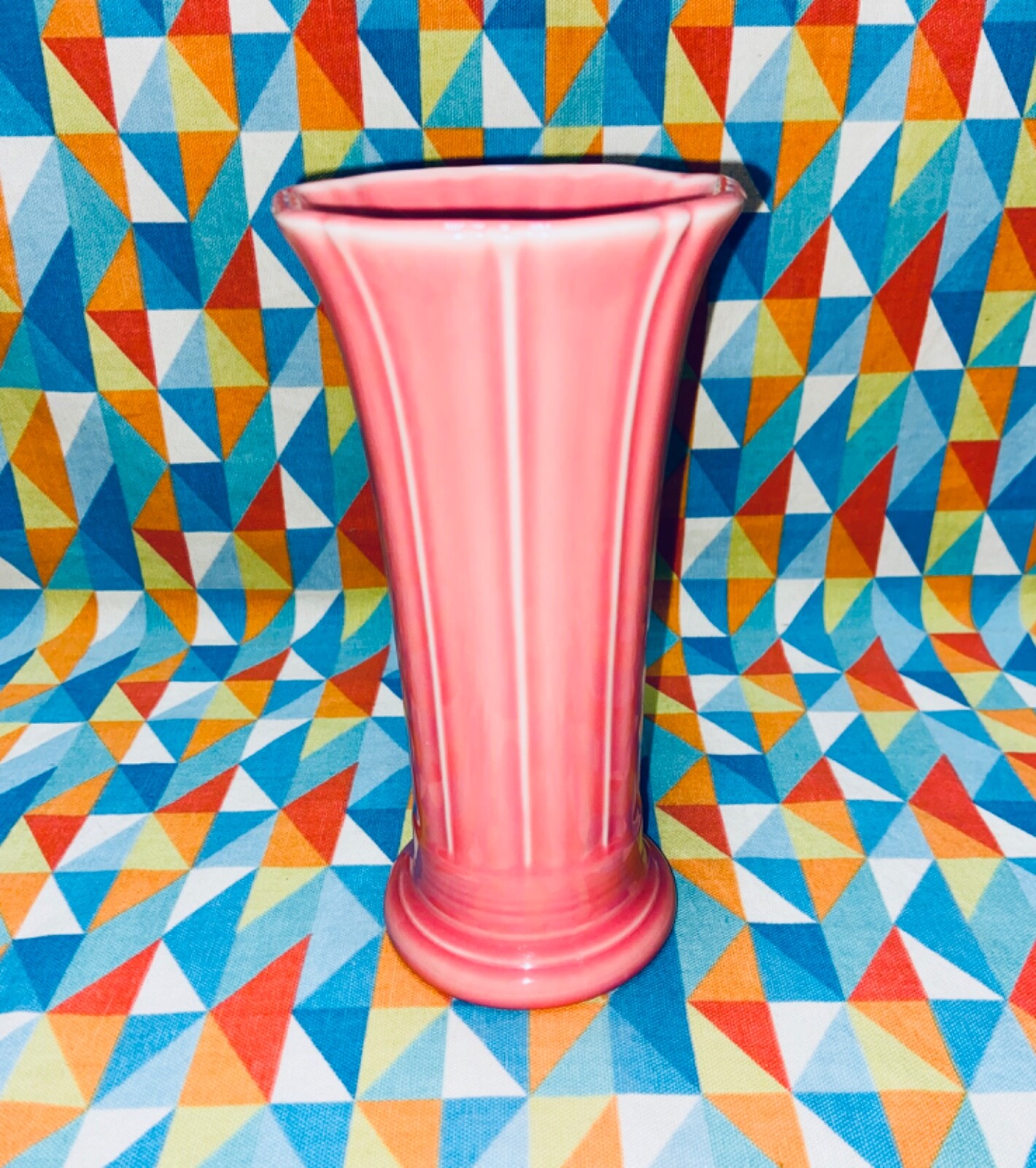 FIESTA Limited Run HTF small pink Peony 8” flower vase NEW FIESTAWARE free ship