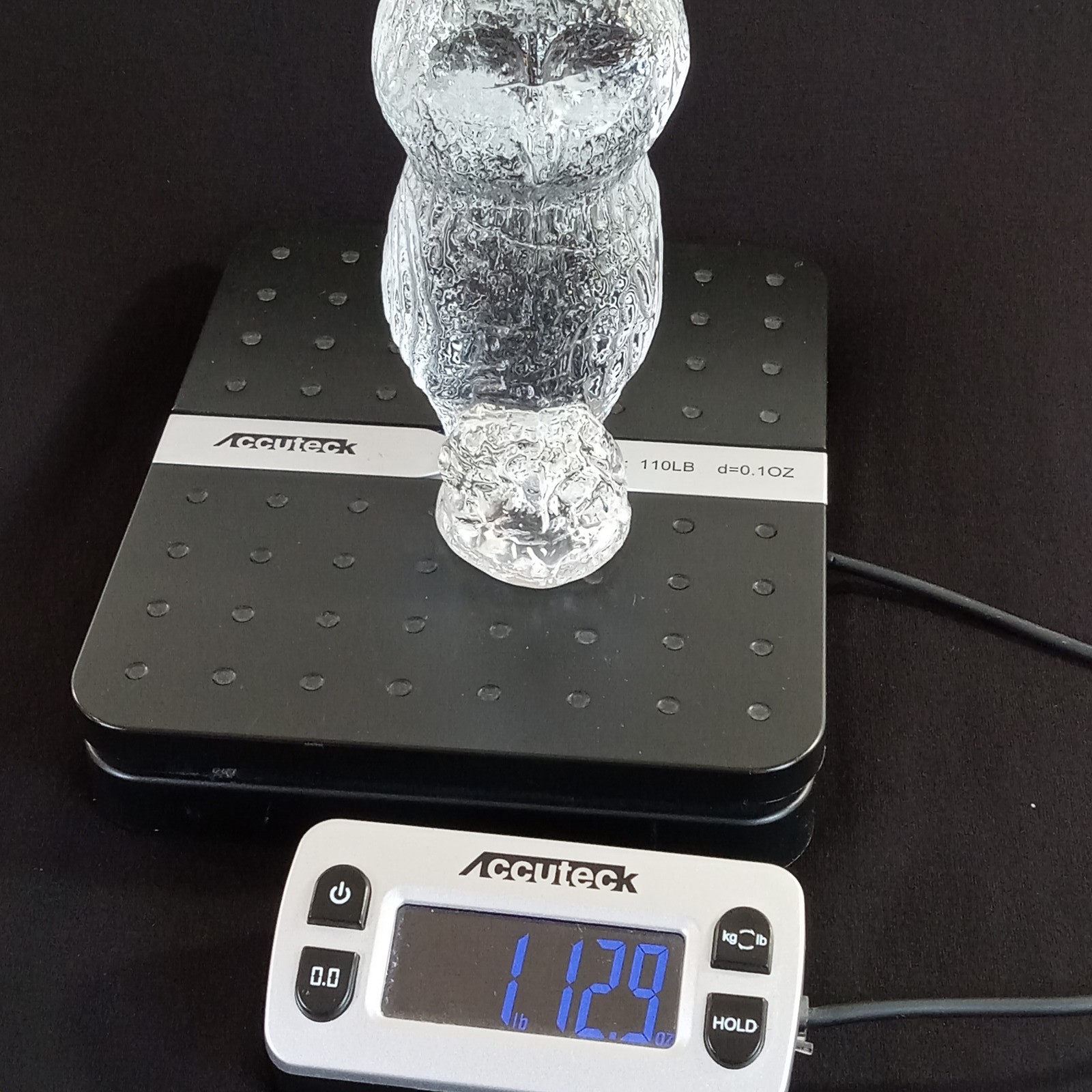 Vintage Engberg Glass Owl Figurine Sweden Art Glass Paperweight Decor 5.5″