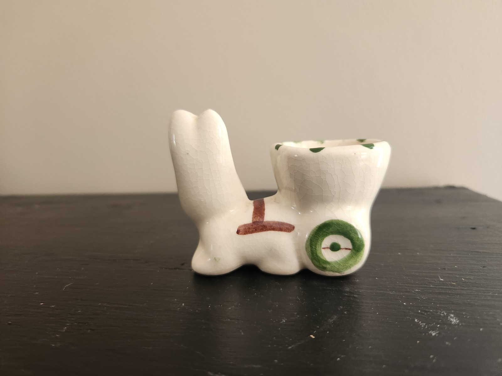 RIO HONDO Bunny and Cart Planter Figurine Eggcup Vintage California Pottery