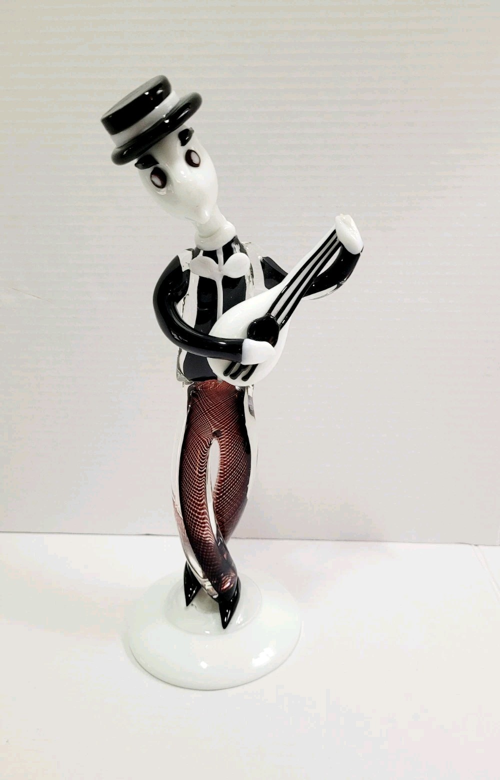 Rare Murano glass figurine Venetian Commedia dell’Arte Musician Biaconi? Read