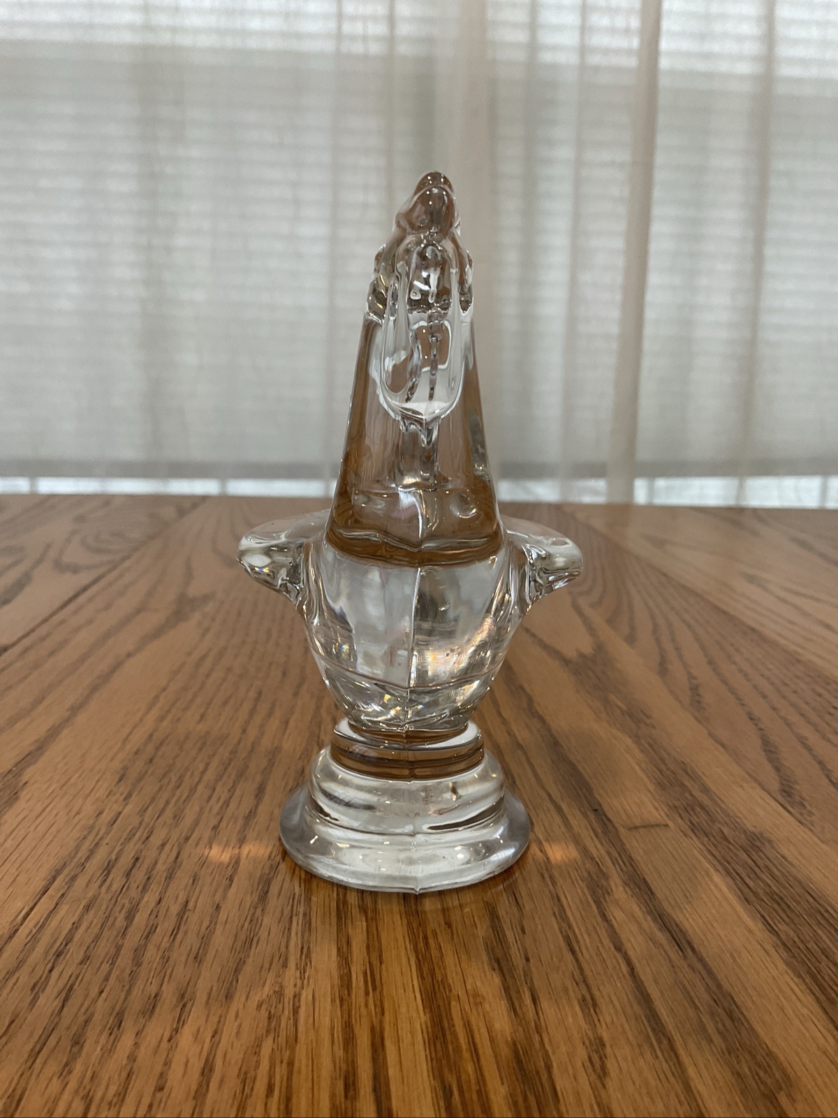 Vintage Art Vannes Crystal Roster Candle Holder Set France 5” High